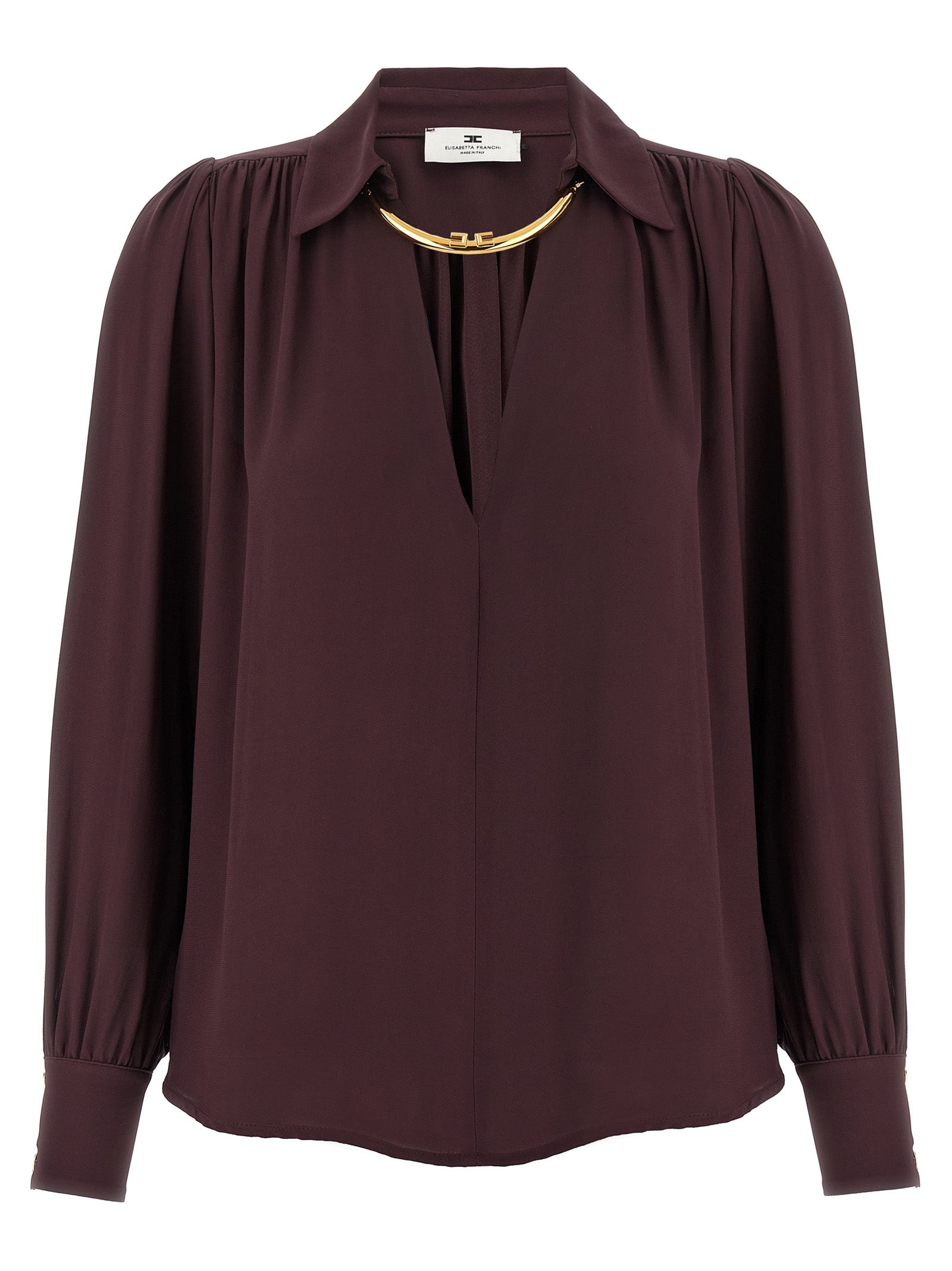 Elisabetta Franchi Purple Viscose Women's Blouse