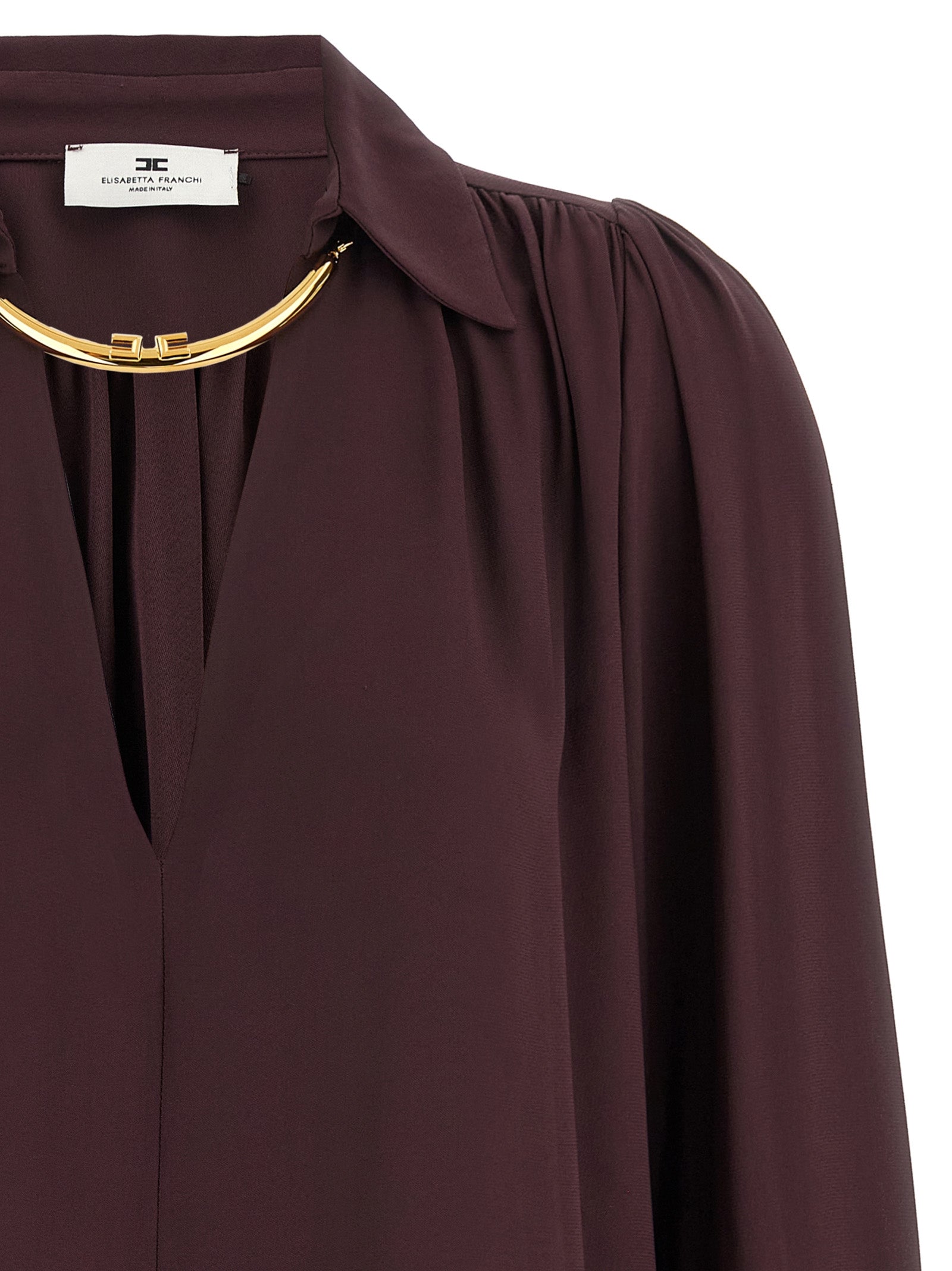 Elisabetta Franchi Purple Viscose Women's Blouse