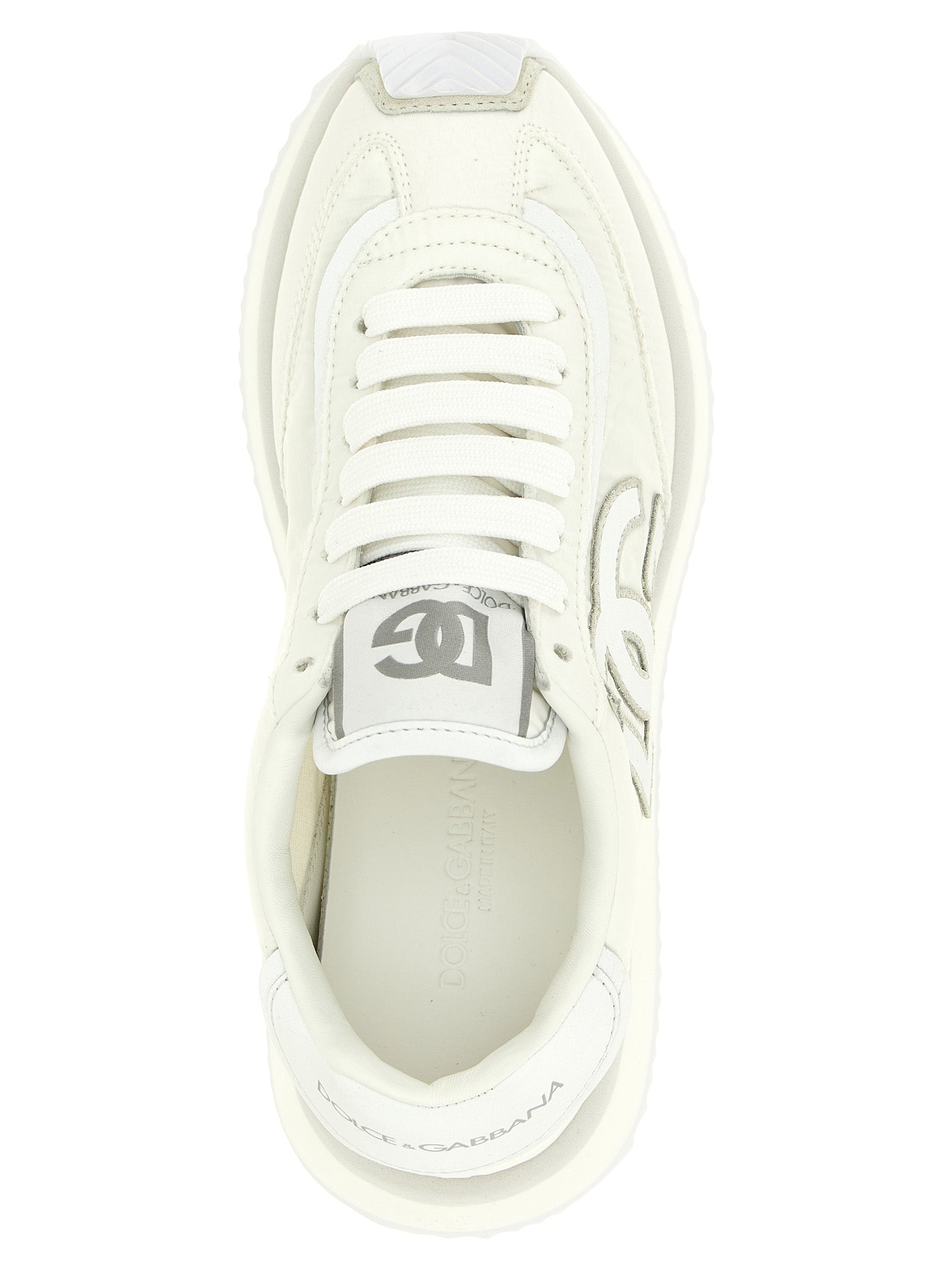 Dolce & Gabbana White Polyester Athletic Women's Sneakers