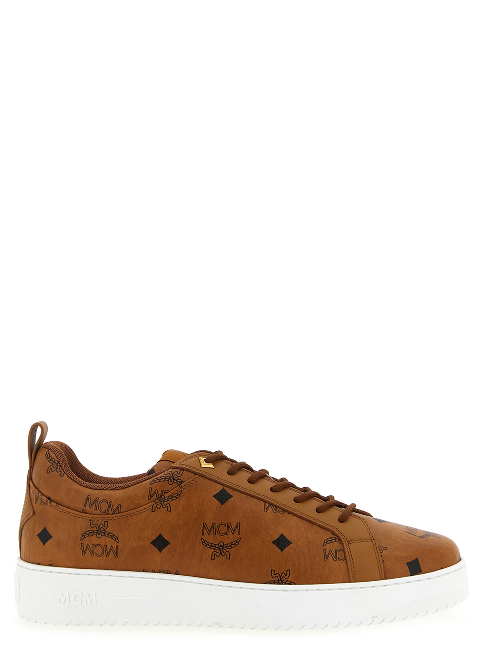 MCM Brown Polyethylene Low Top Men's Sneakers