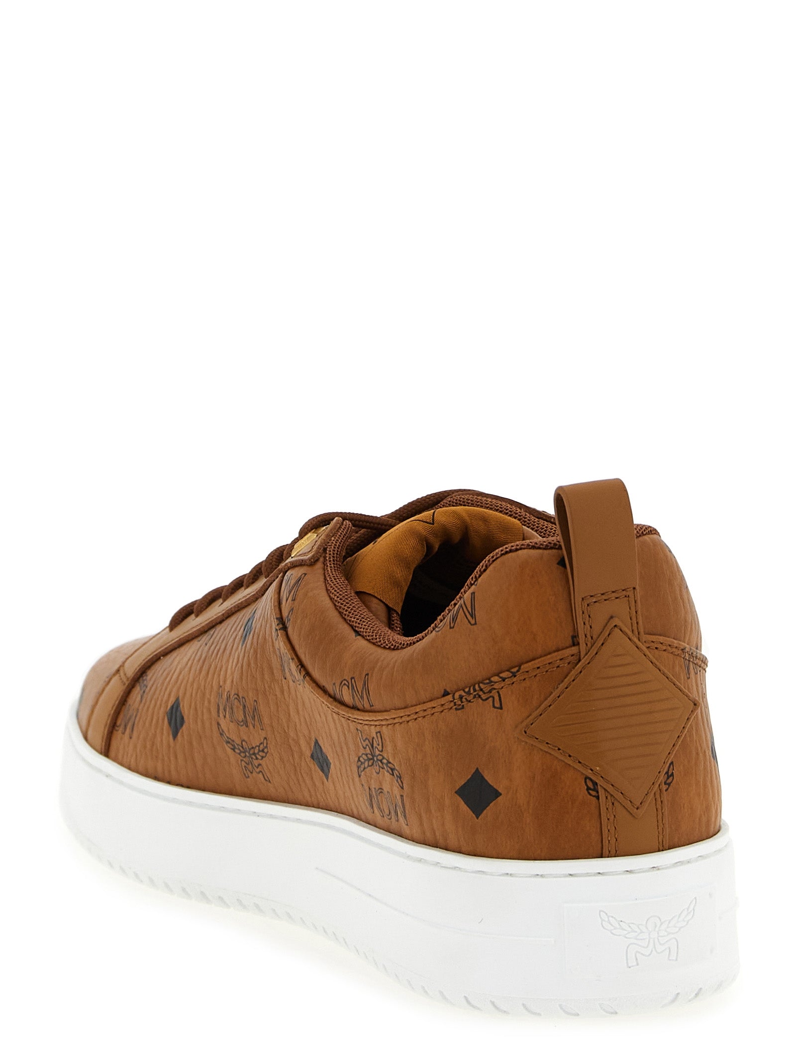 MCM Brown Polyethylene Low Top Men's Sneakers