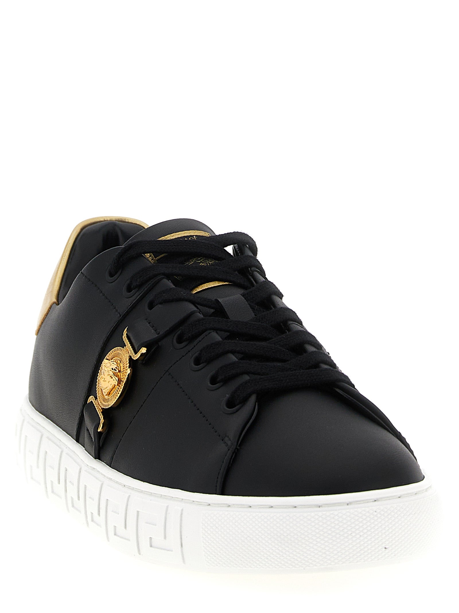 Versace Black Nylon Low Top Men's Sneakers