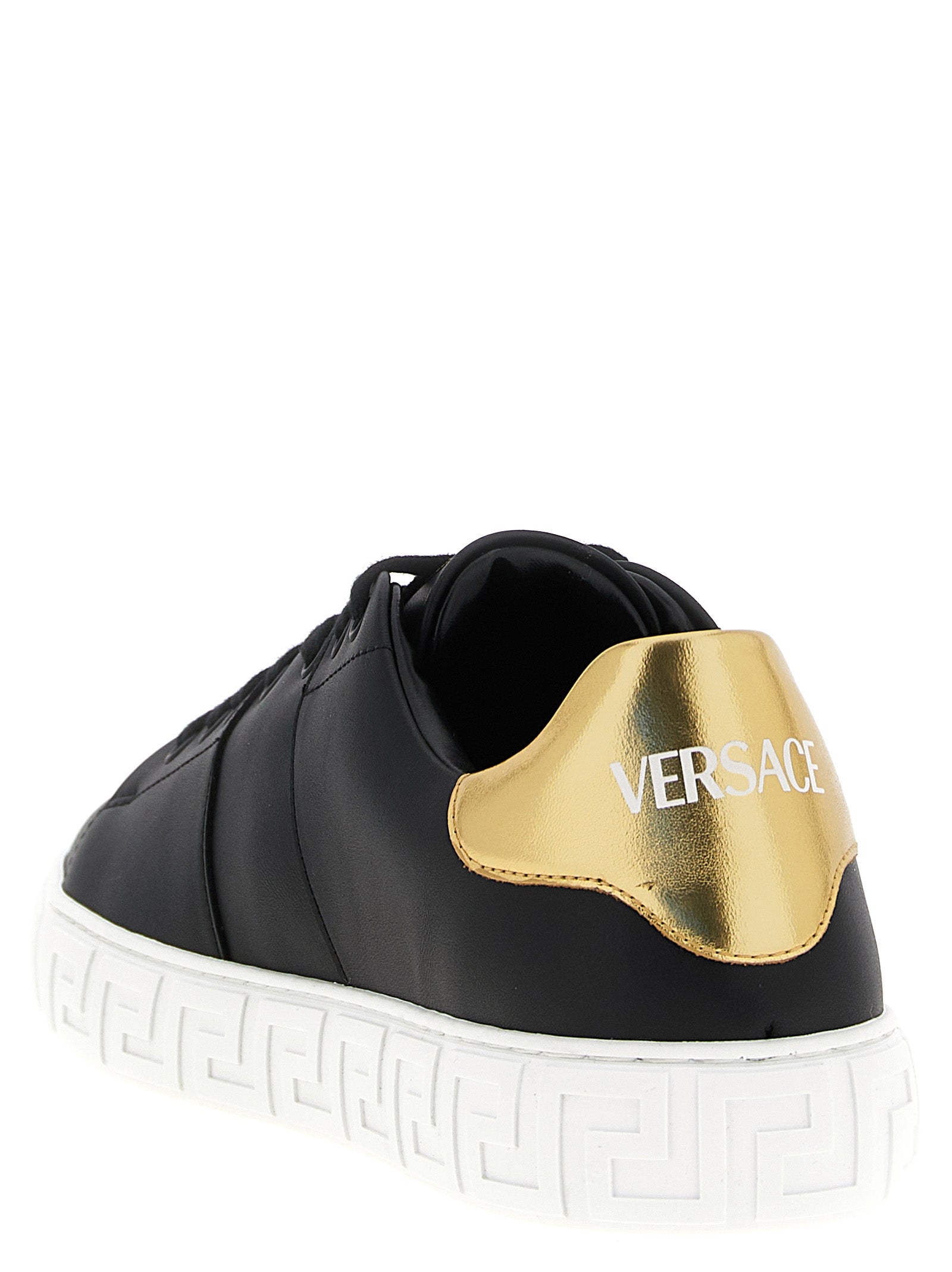 Versace Black Nylon Low Top Men's Sneakers