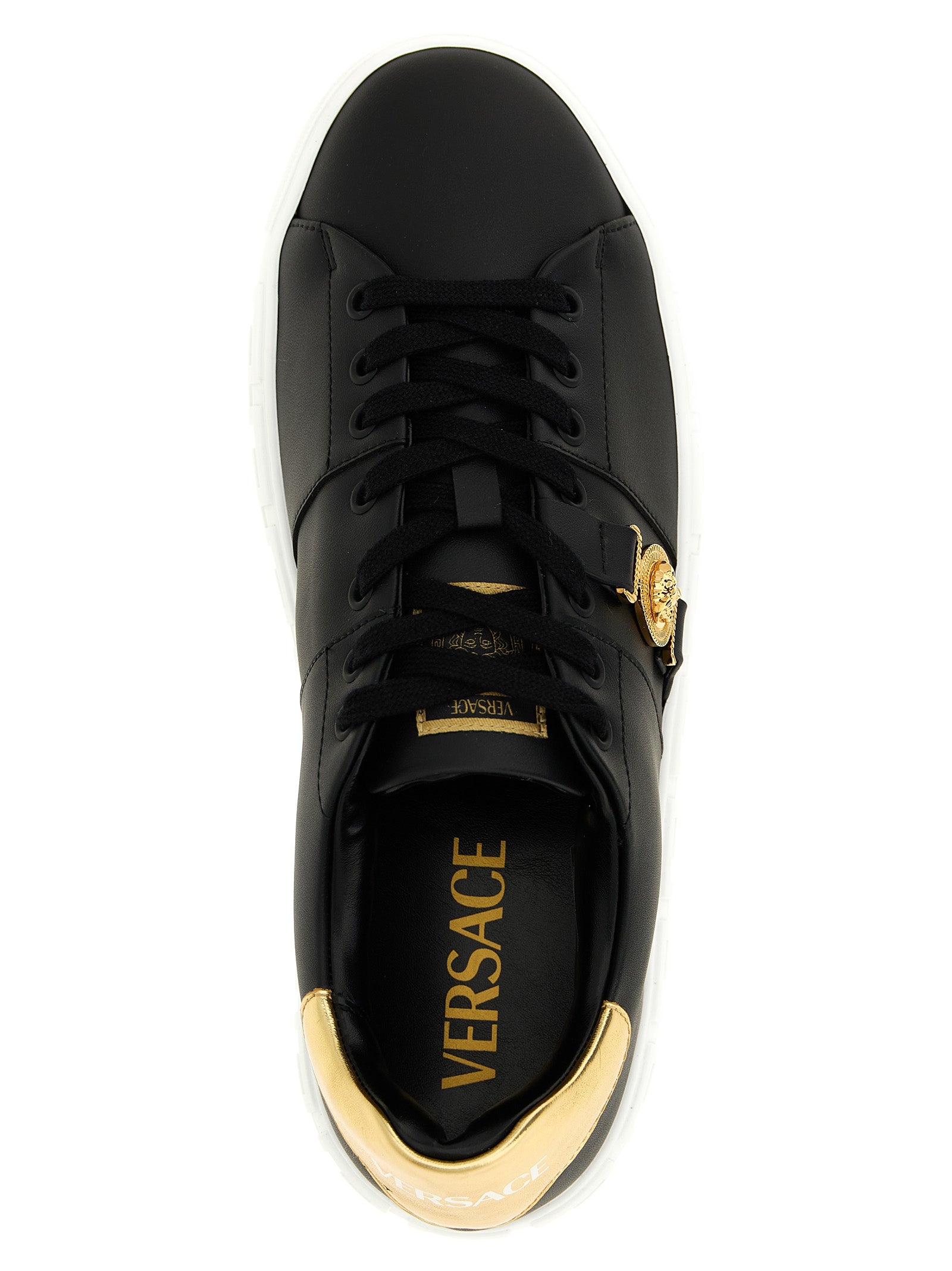 Versace Black Nylon Low Top Men's Sneakers