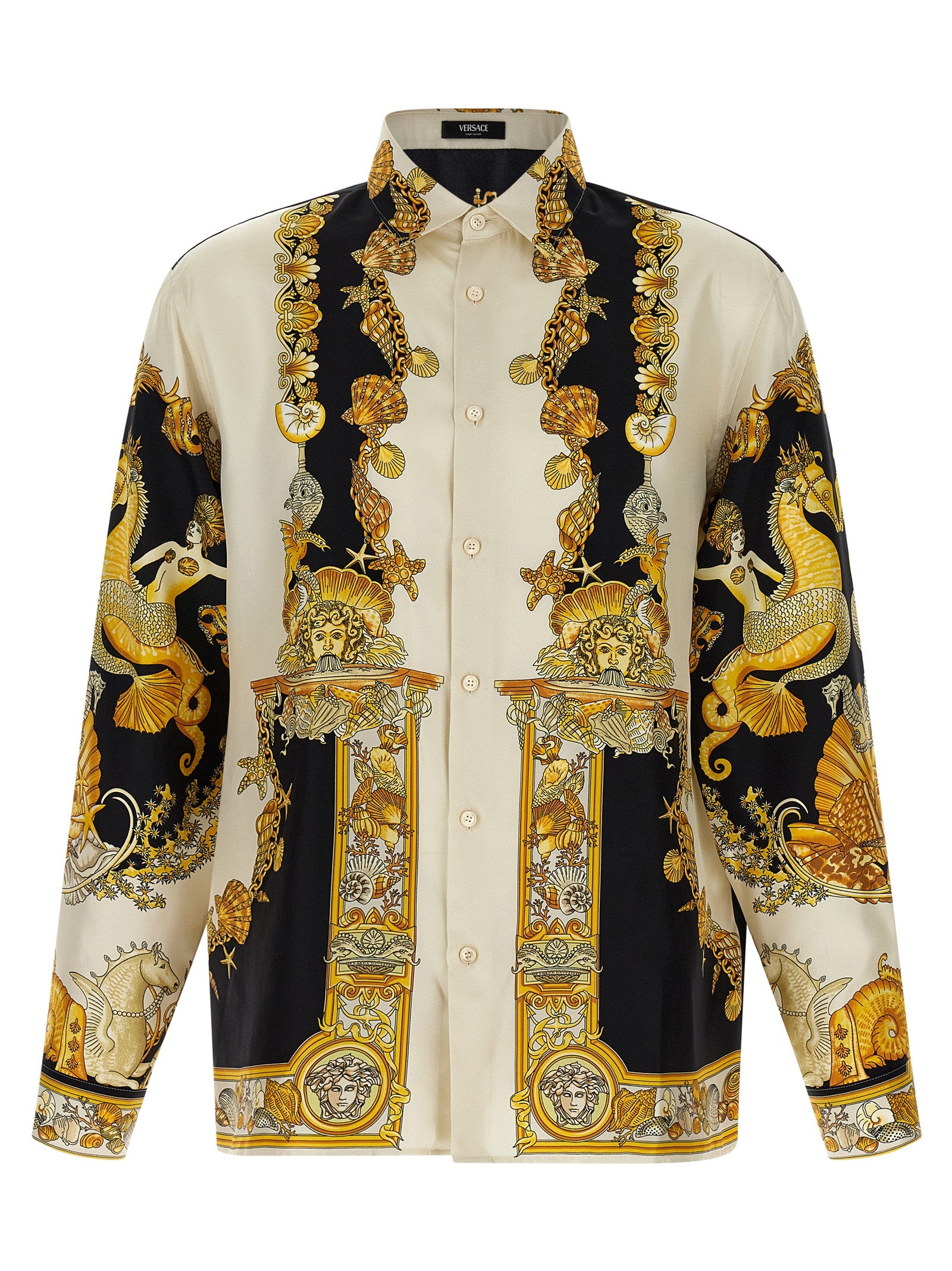 Versace Multicolor Silk Men's Blouse