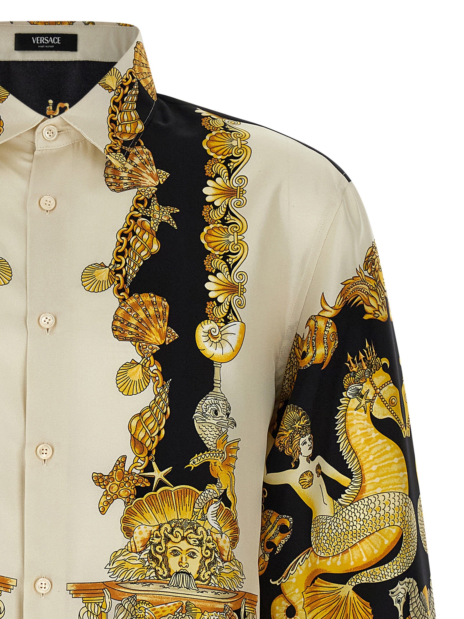 Versace Multicolor Silk Men's Blouse