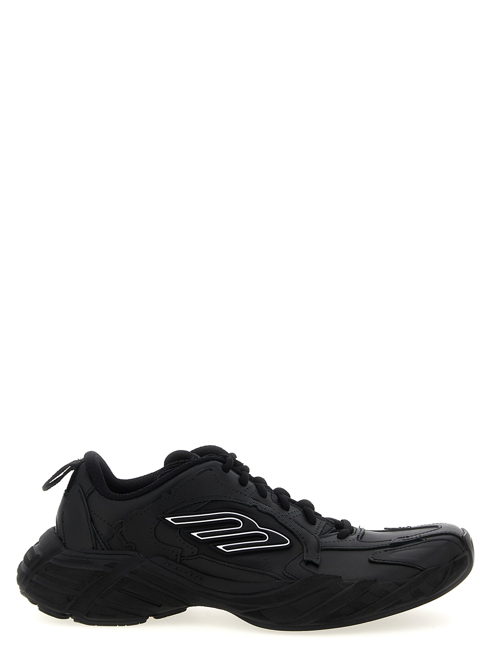 Balenciaga Black Calfskin Athletic Men's Sneakers