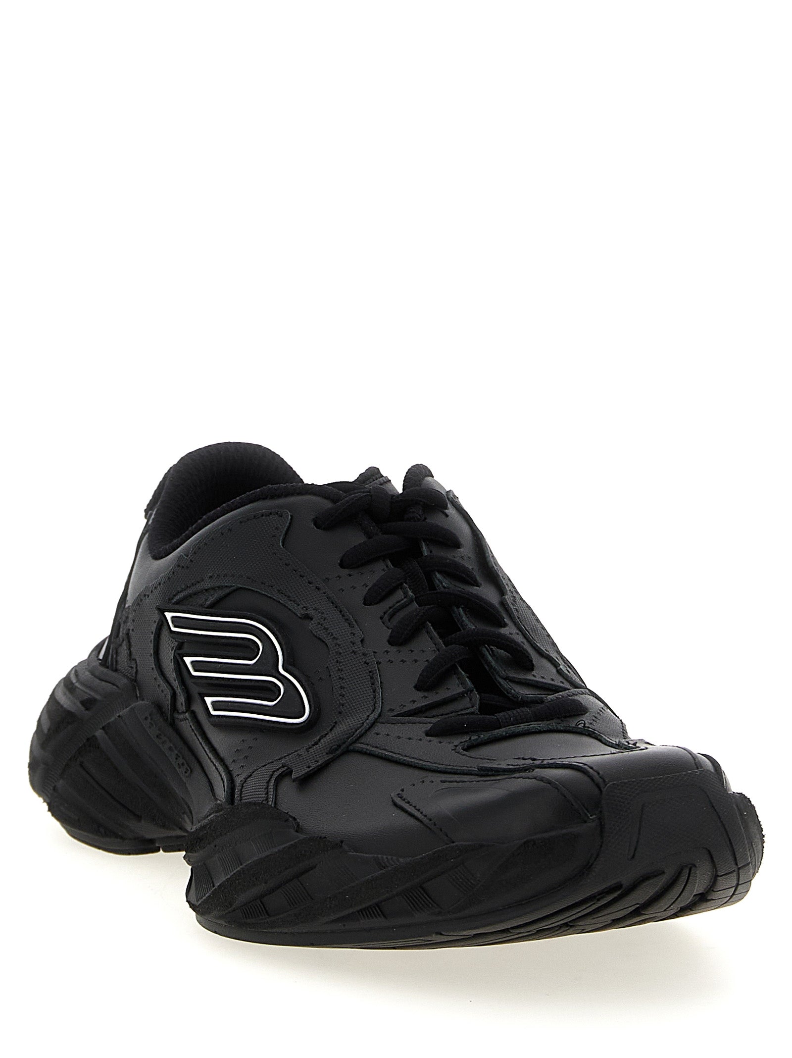 Balenciaga Black Calfskin Athletic Men's Sneakers