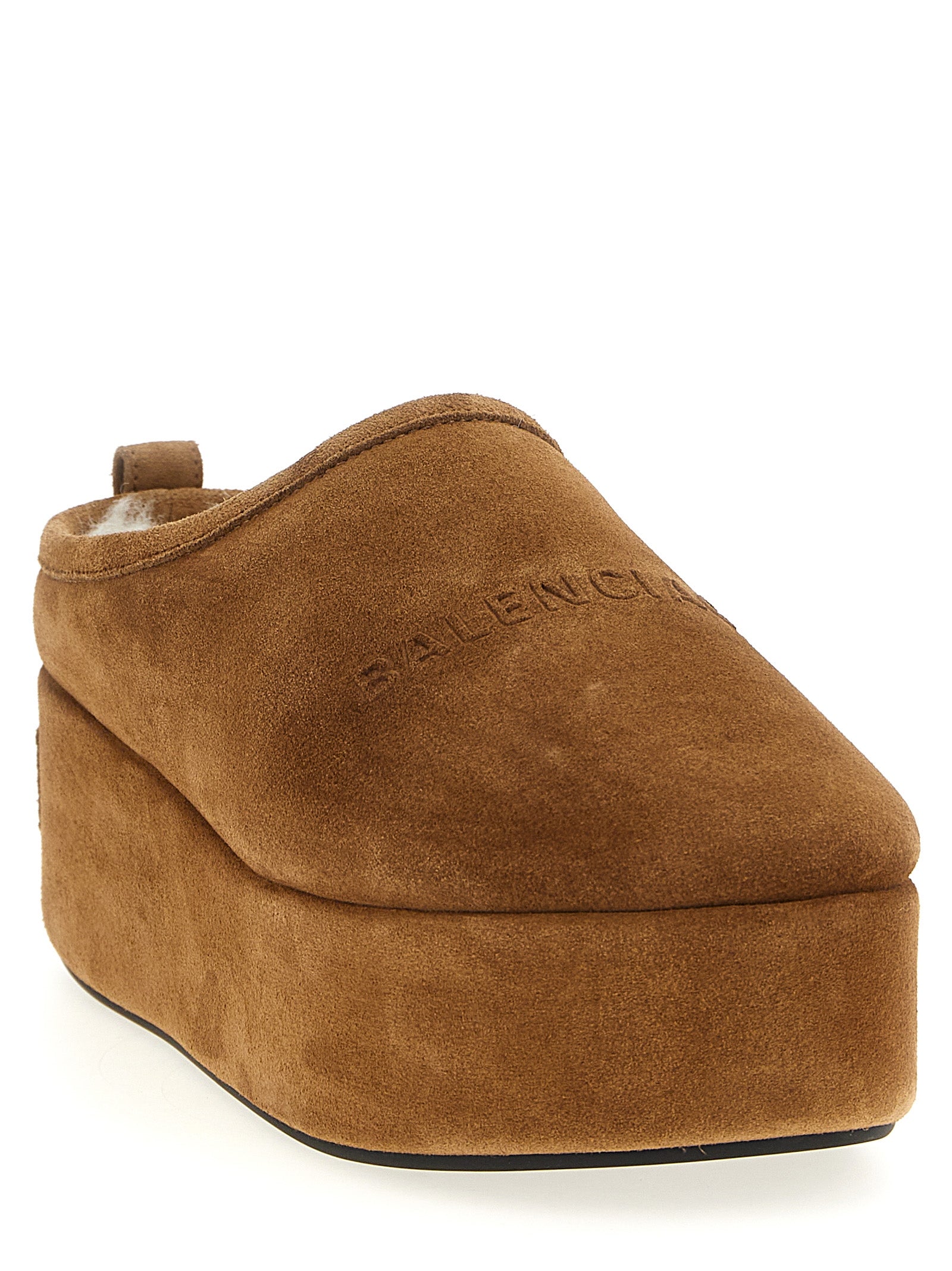 Balenciaga Brown Calfskin Women's Mules