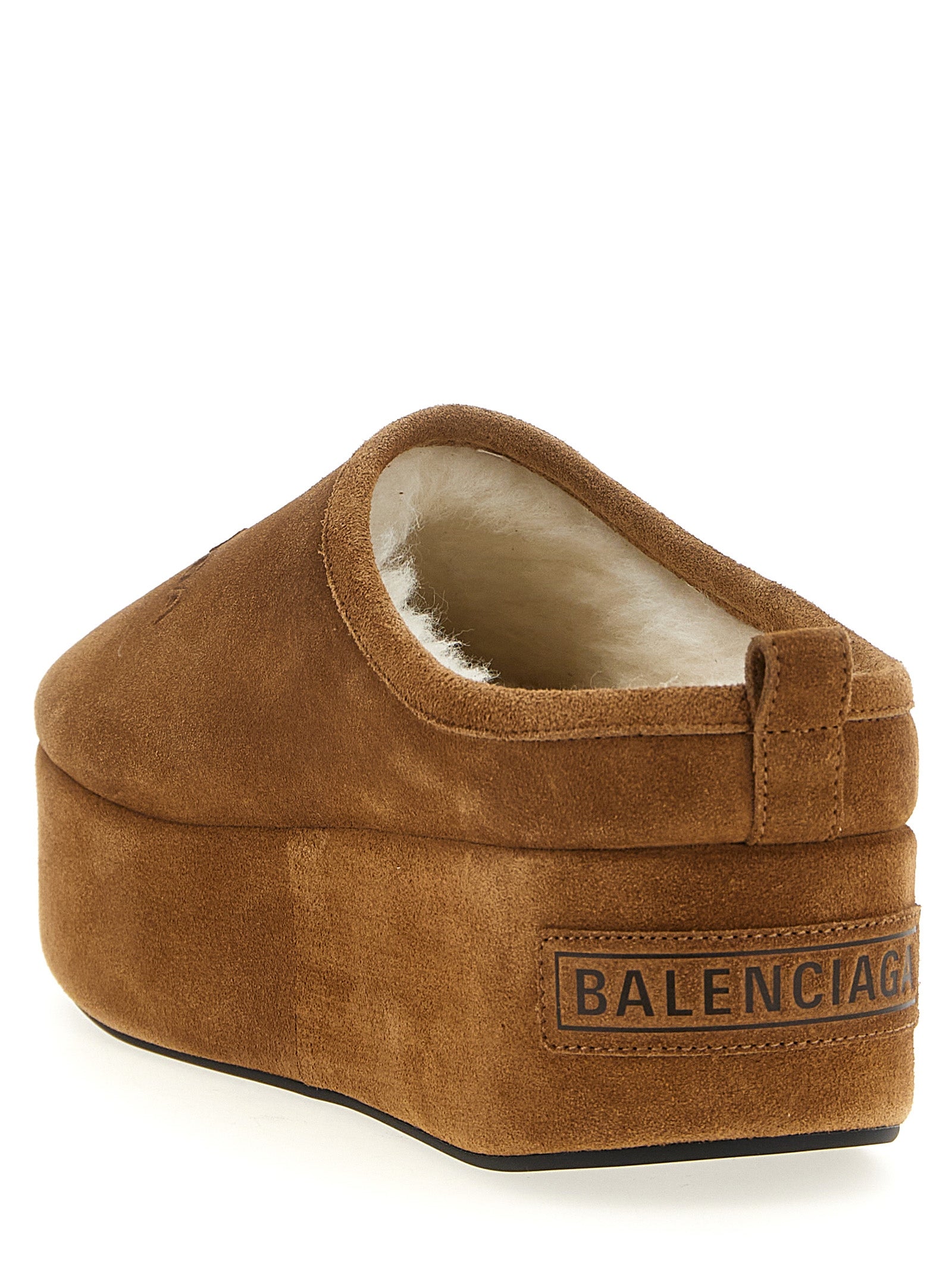 Balenciaga Brown Calfskin Women's Mules