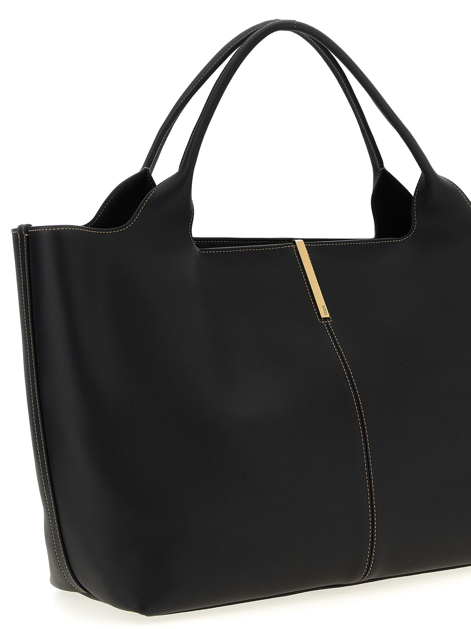 Tod's Black Calfskin Tote Women's Bag