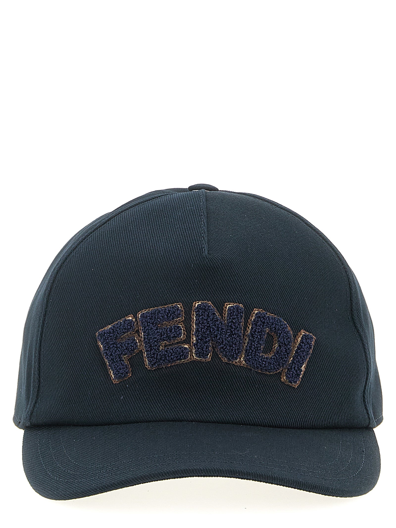 Fendi Blue Cotton Cap (Baseball Men's Hat)