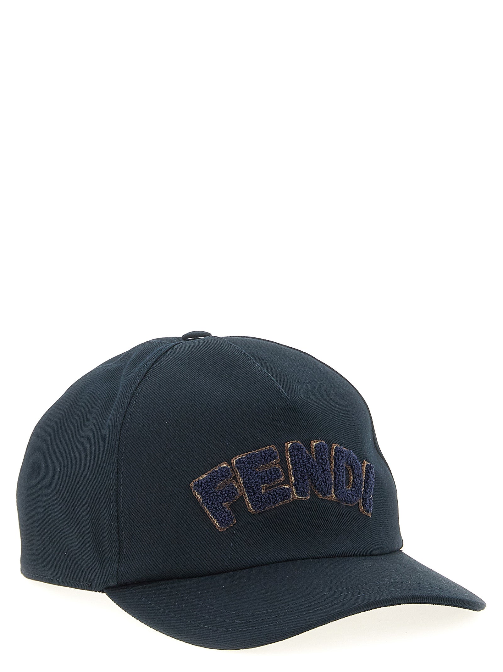 Fendi Blue Cotton Cap (Baseball Men's Hat)