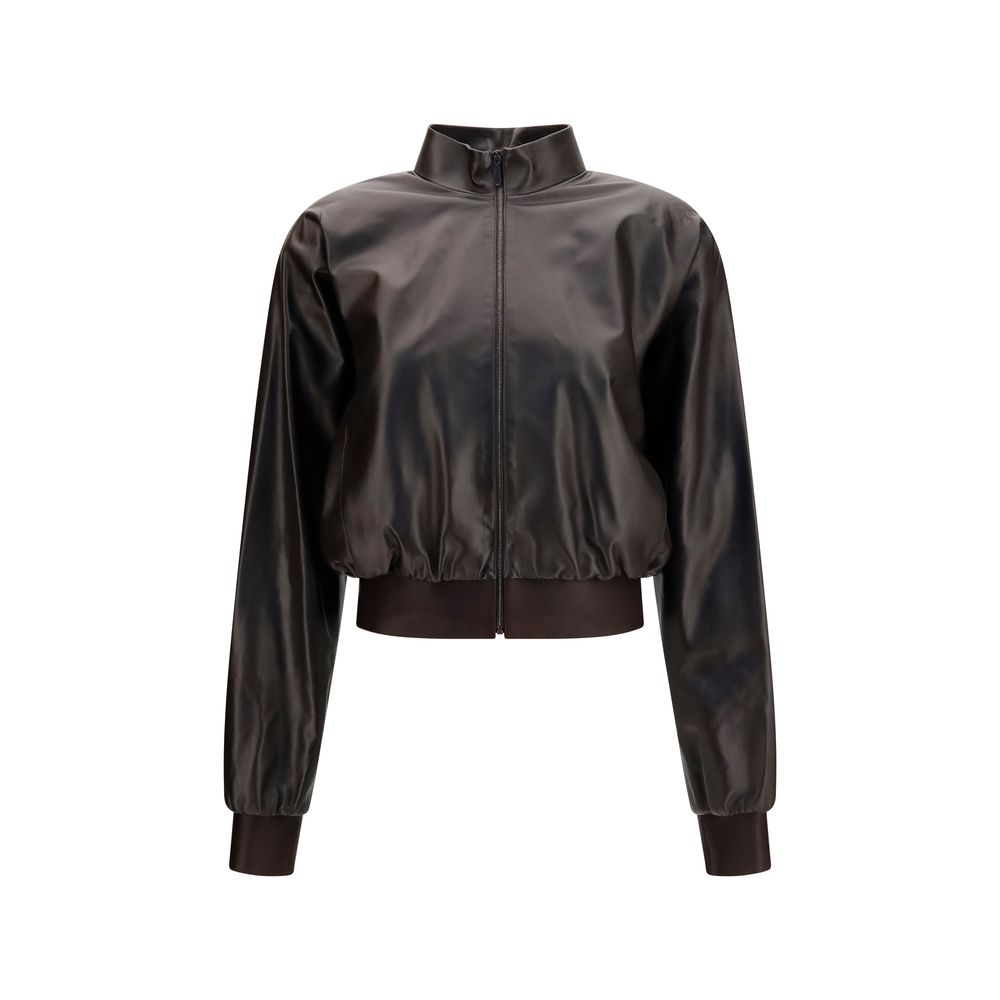 Gucci Brown Lamb Ovis Aries Aries Women's Bomber