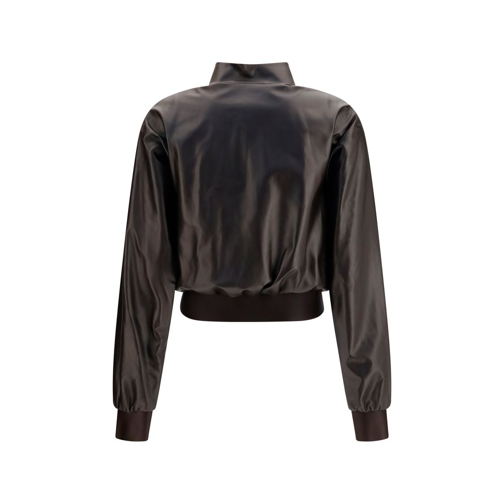 Gucci Brown Lamb Ovis Aries Aries Women's Bomber