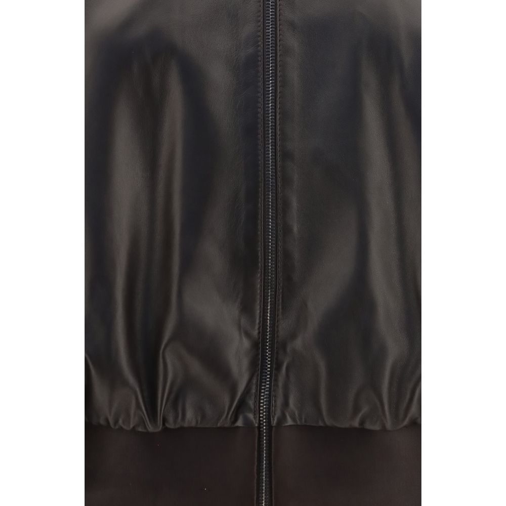 Gucci Brown Lamb Ovis Aries Aries Women's Bomber