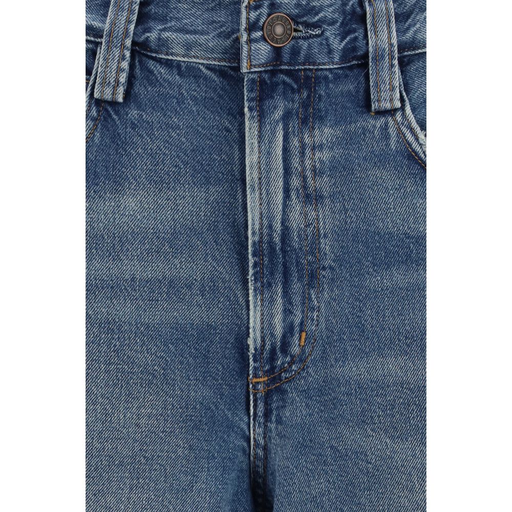 Agolde Blue Cotton Relaxed Fit Women's Jeans