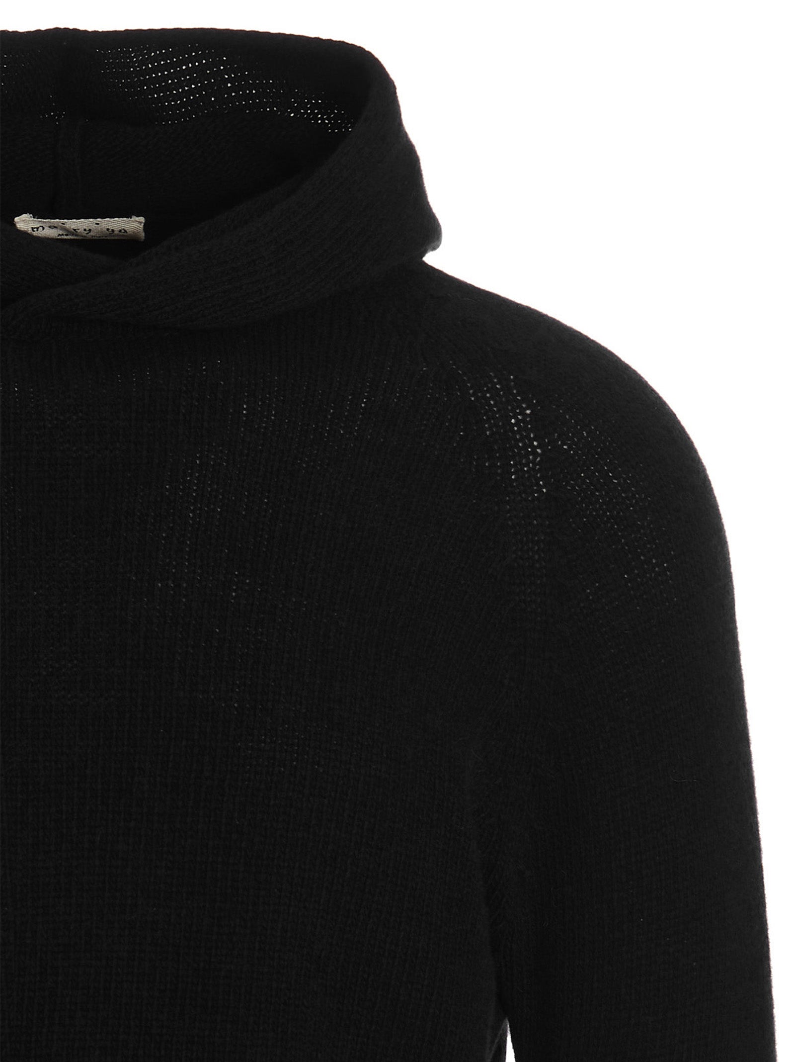 MA'RY'YA Black Virgin Wool Men's Cardigan