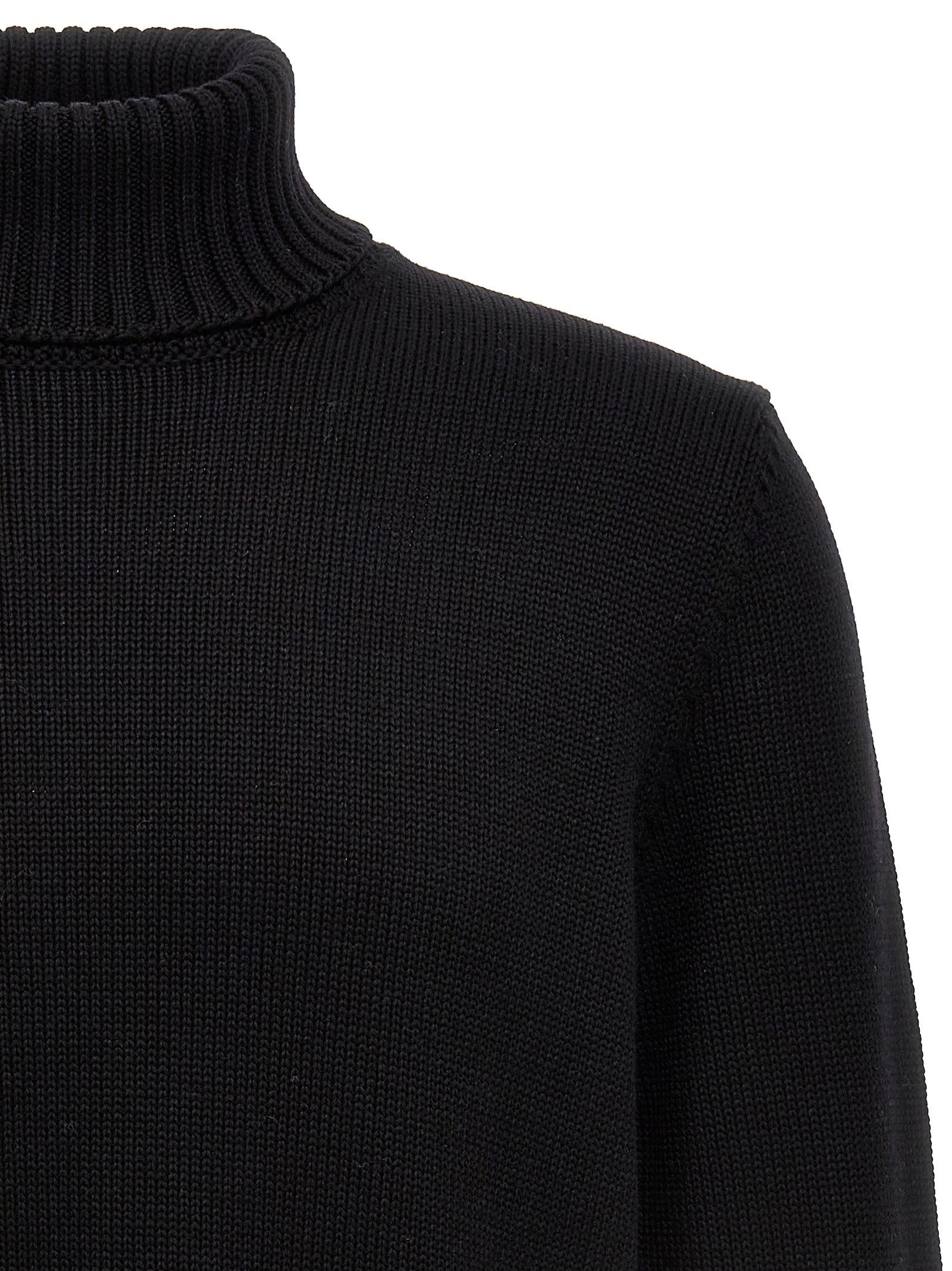 ZANONE Black Virgin Wool Men's Cardigan