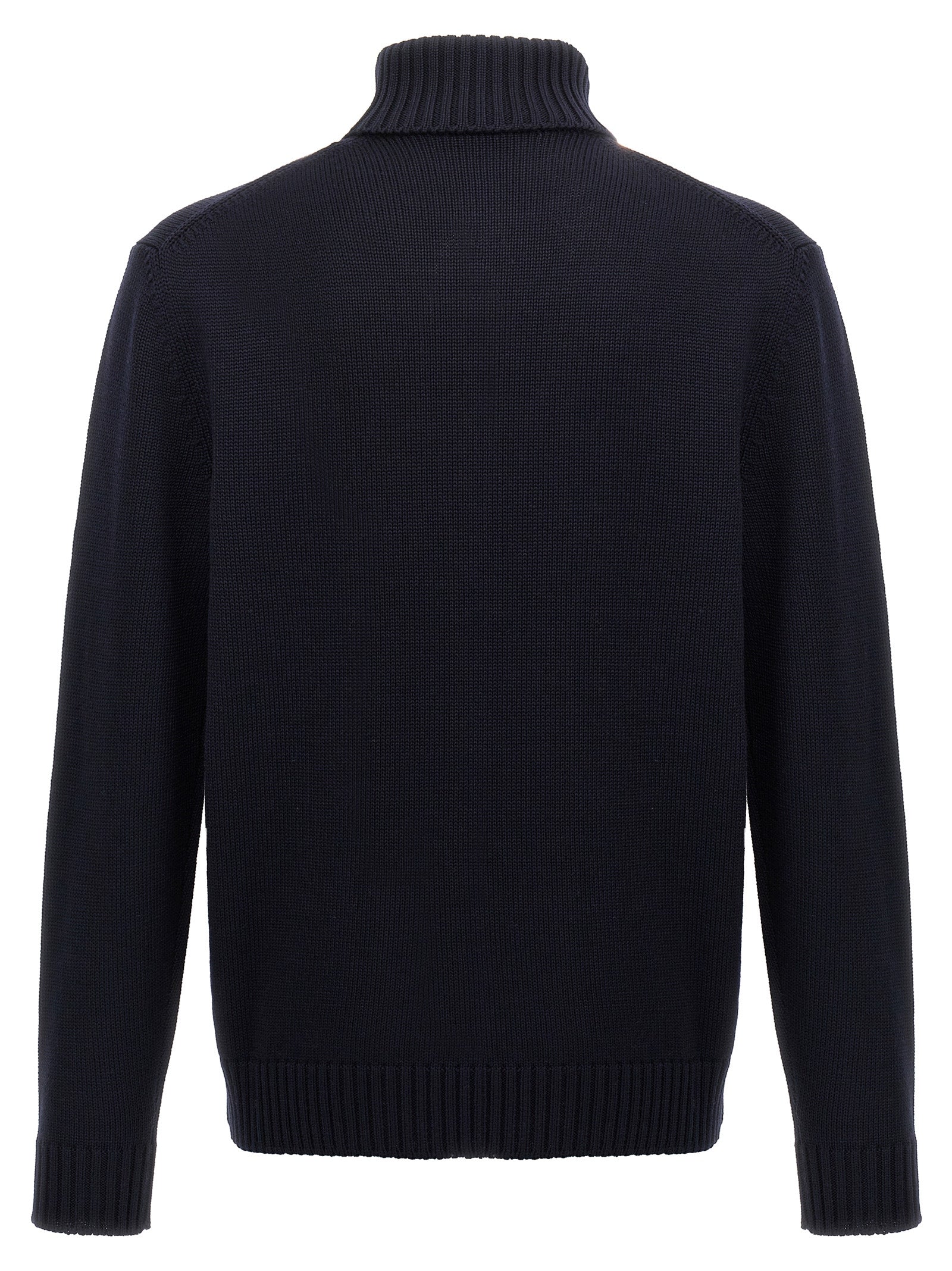 ZANONE Blue Virgin Wool Men's Cardigan