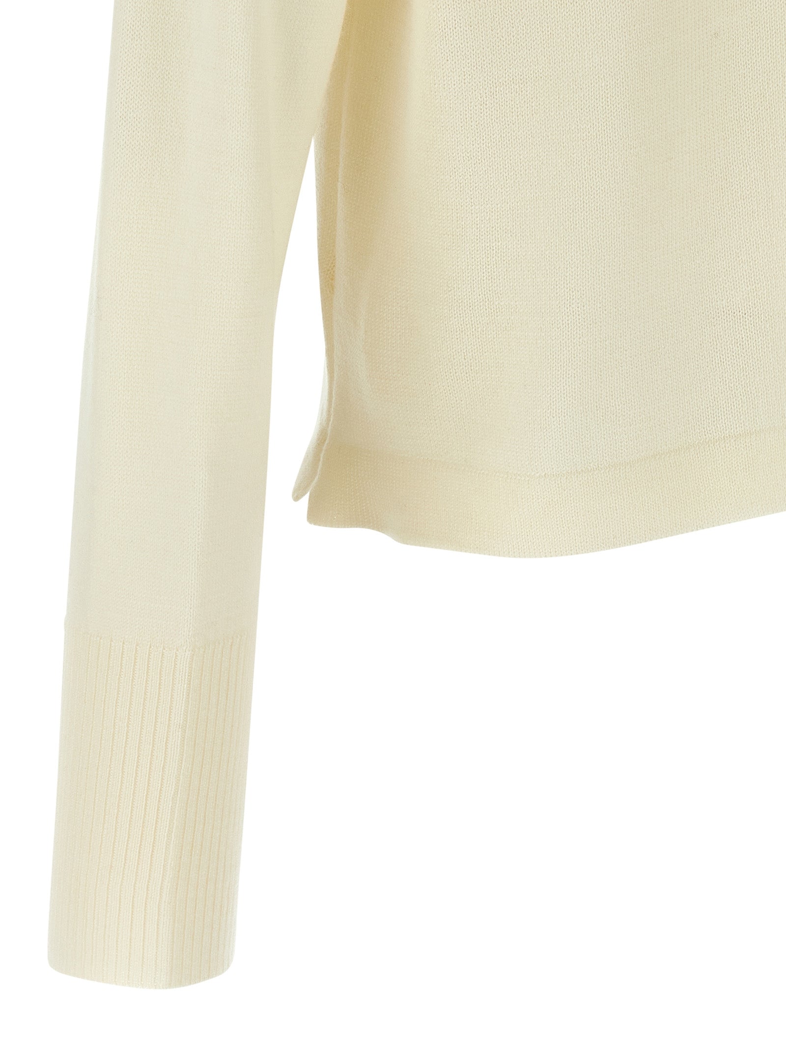 MA'RY'YA White Virgin Wool Men's Cardigan
