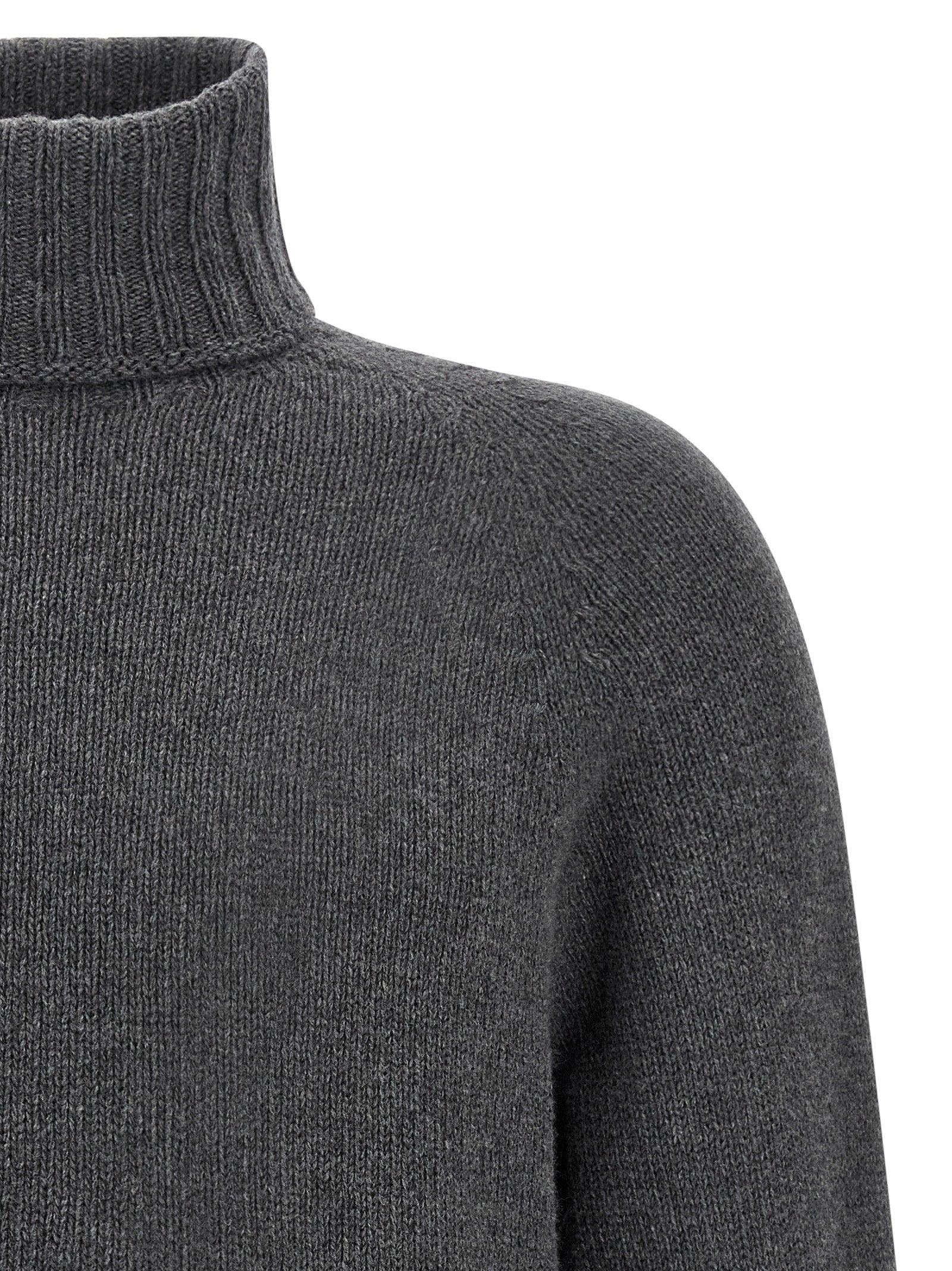 MA'RY'YA Gray Virgin Wool Men's Cardigan