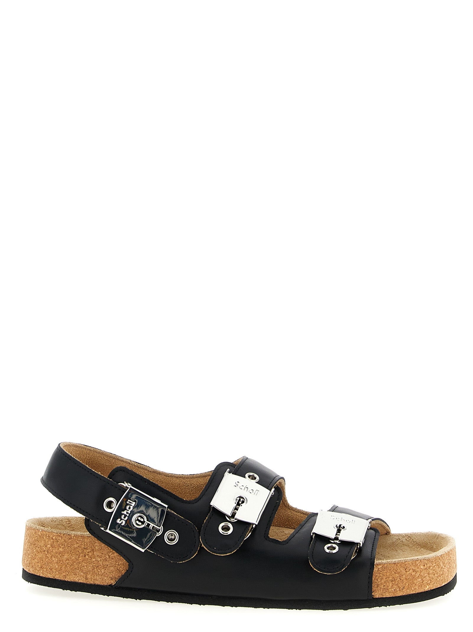 Balenciaga Black Calfskin Flat Women's Sandals