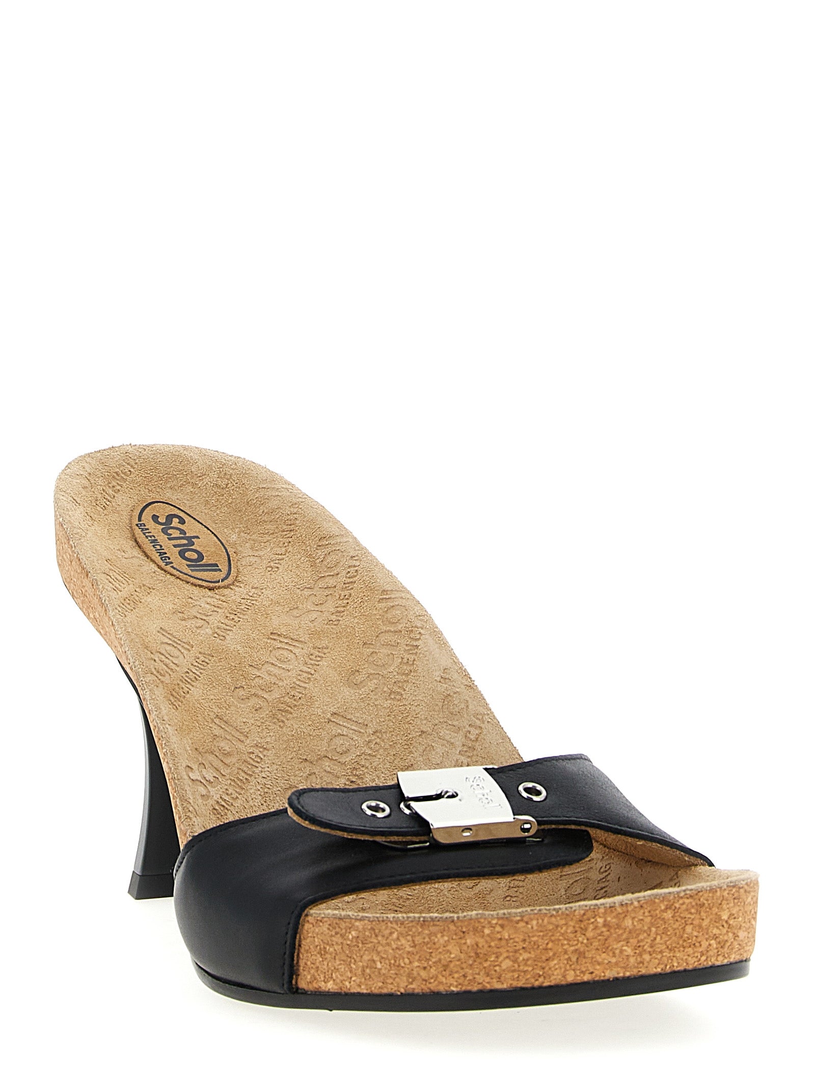 Balenciaga Black Calfskin Stiletto Heel Women's Sandals