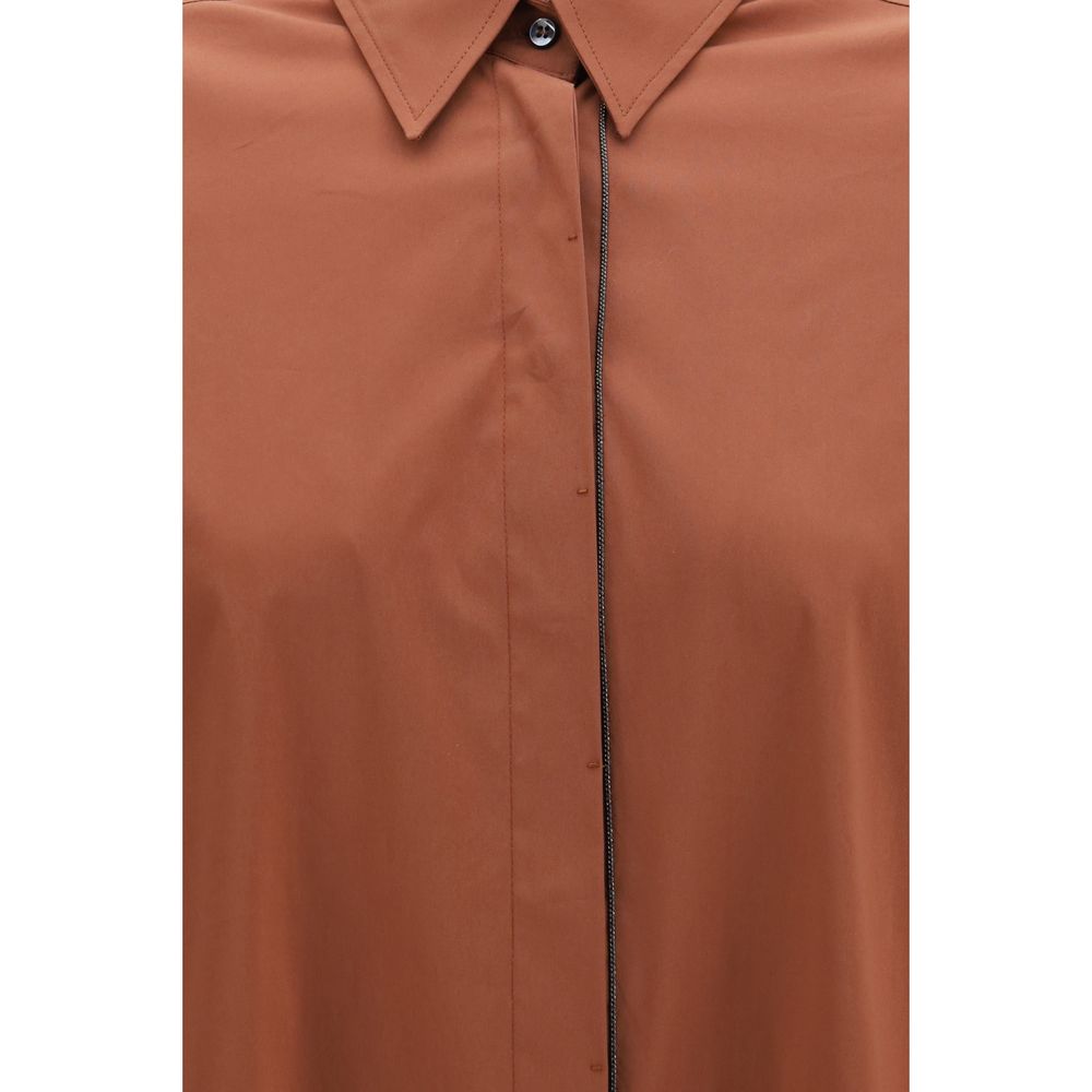 Brunello Cucinelli Brown Cotton Women's Shirt