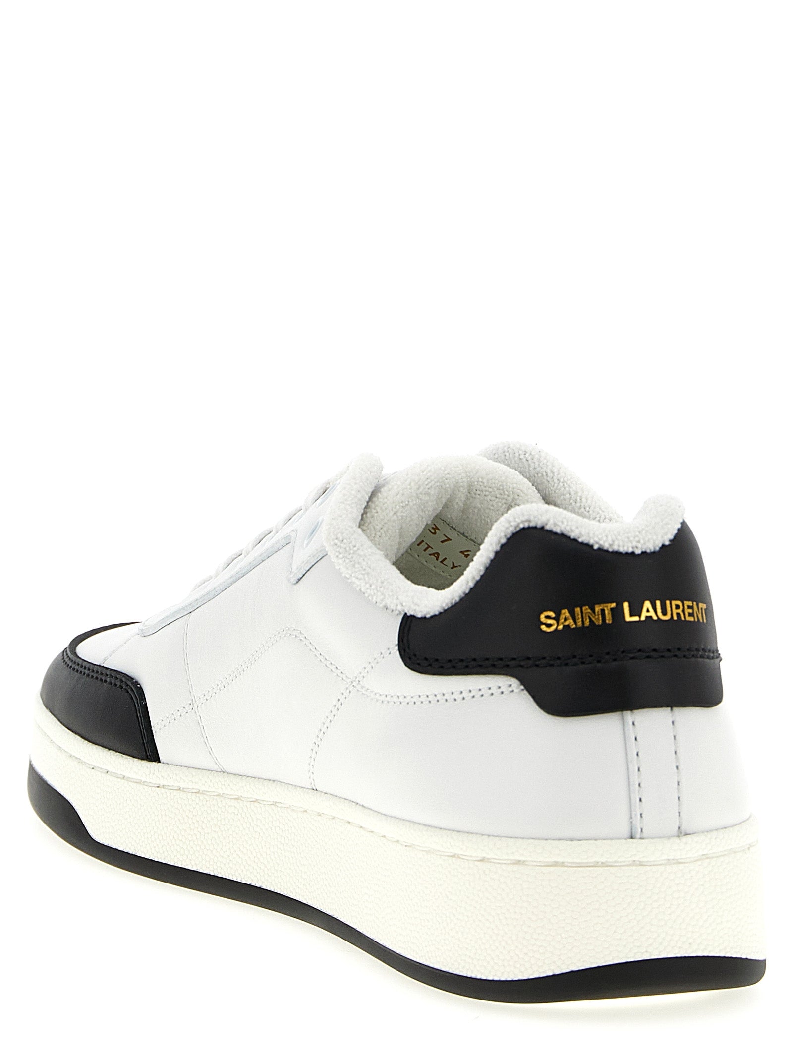 Saint Laurent Bicolor Calfskin Low Top Men's Sneakers