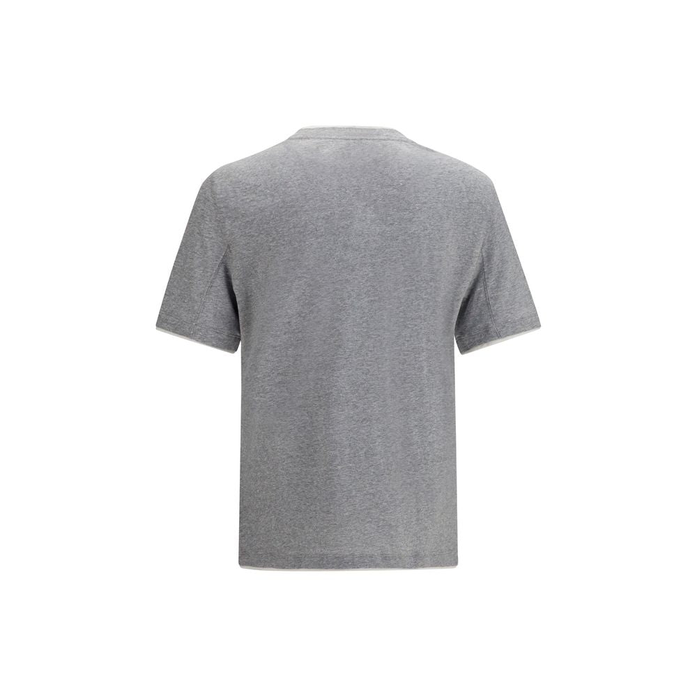 Brunello Cucinelli Gray Cotton Men's T-Shirt