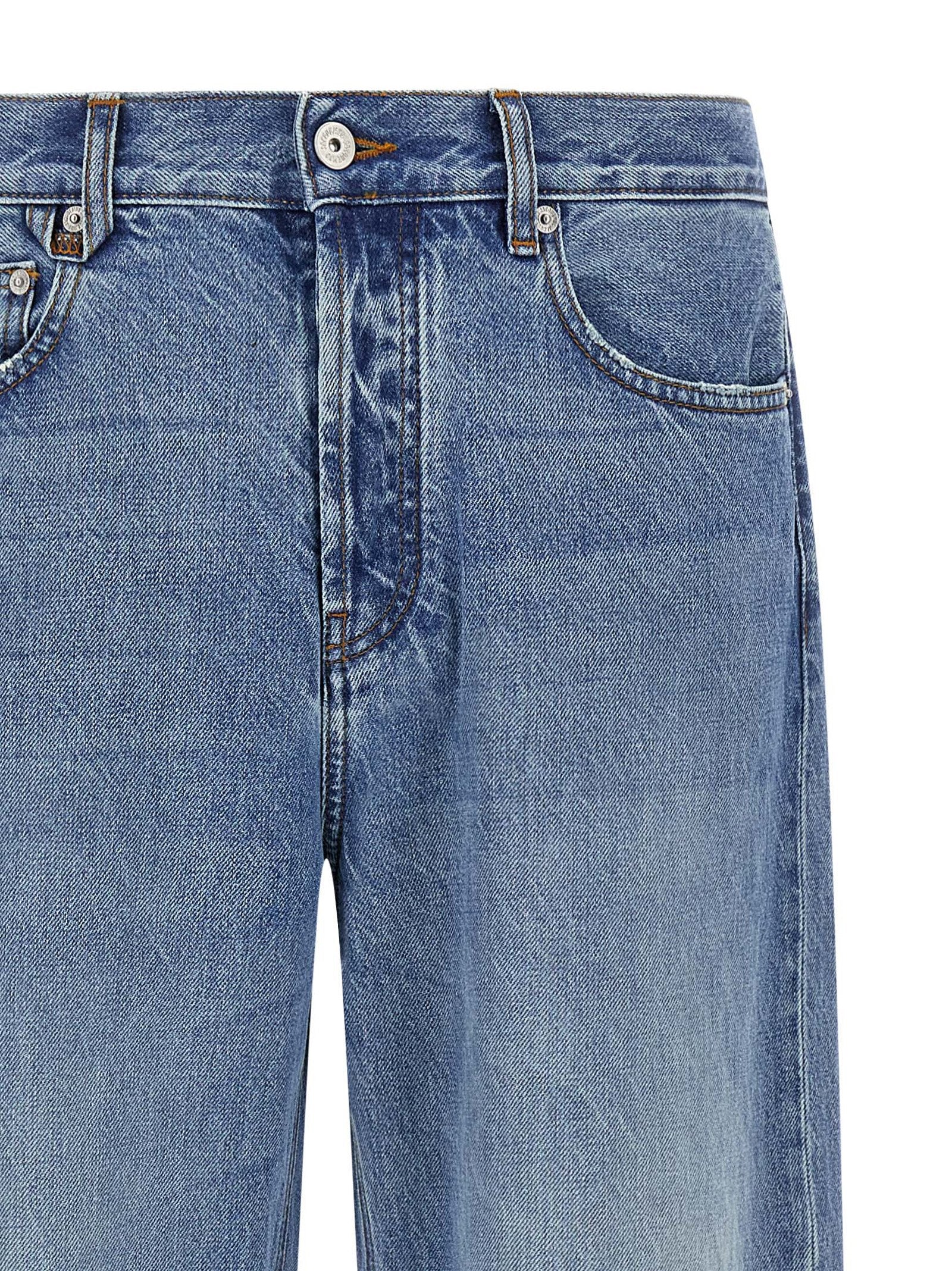 Jacquemus Blue Cotton Straight-Leg Men's Jeans