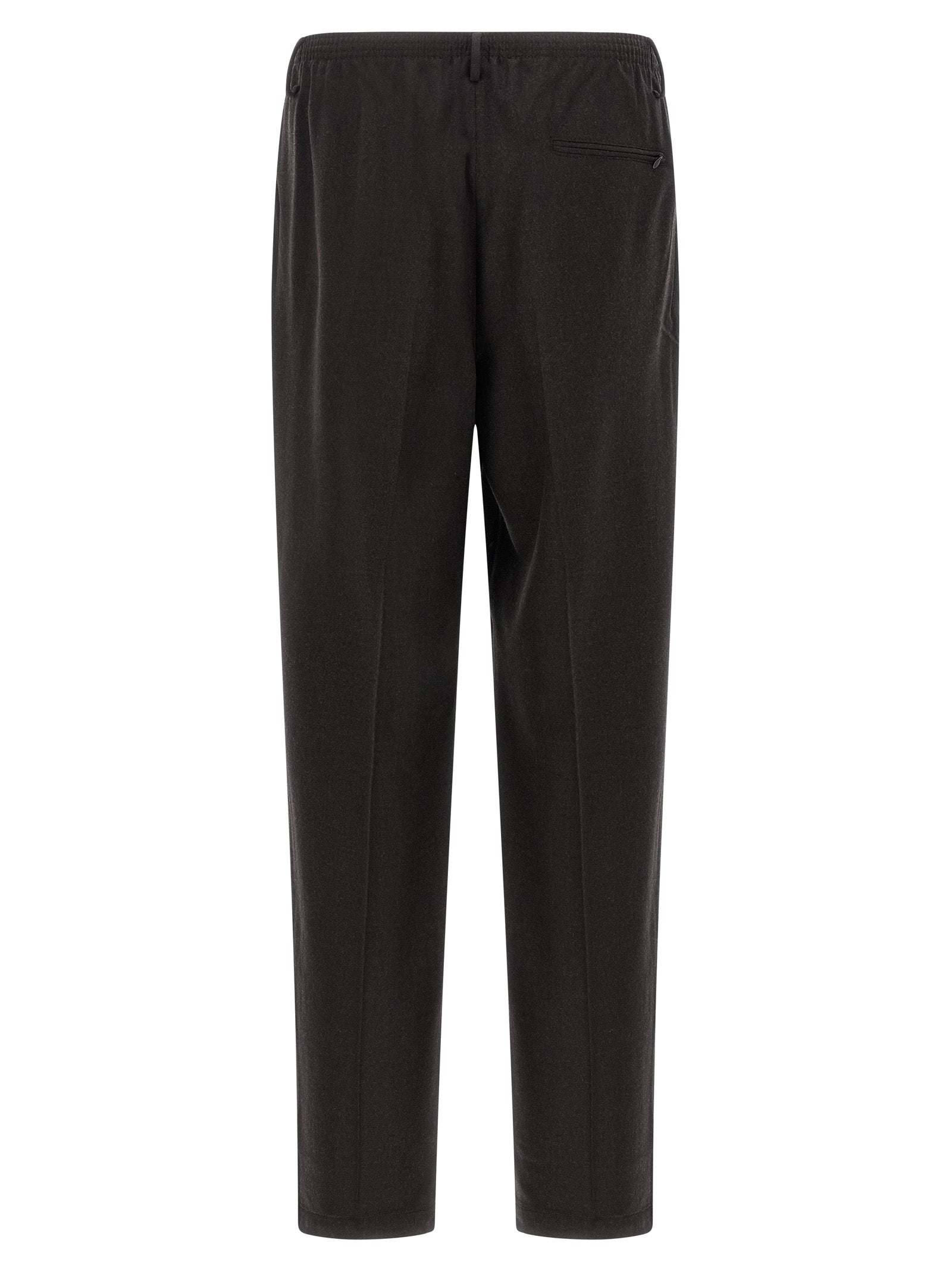 CELLAR DOOR Brown Wool Casual Men's Pants