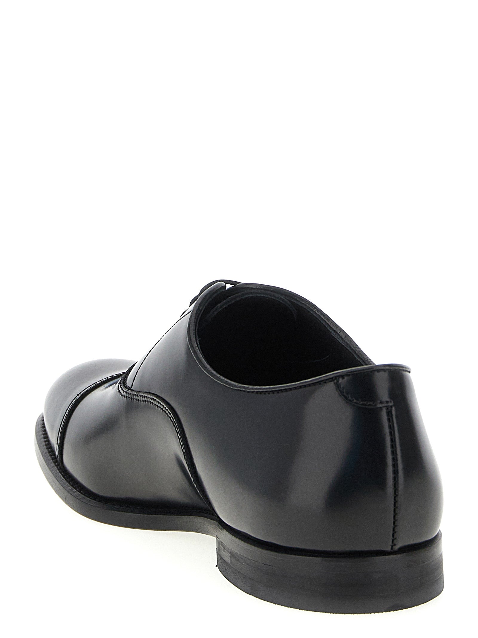 Doucal's Black Calfskin Oxfords And Men's Derbies