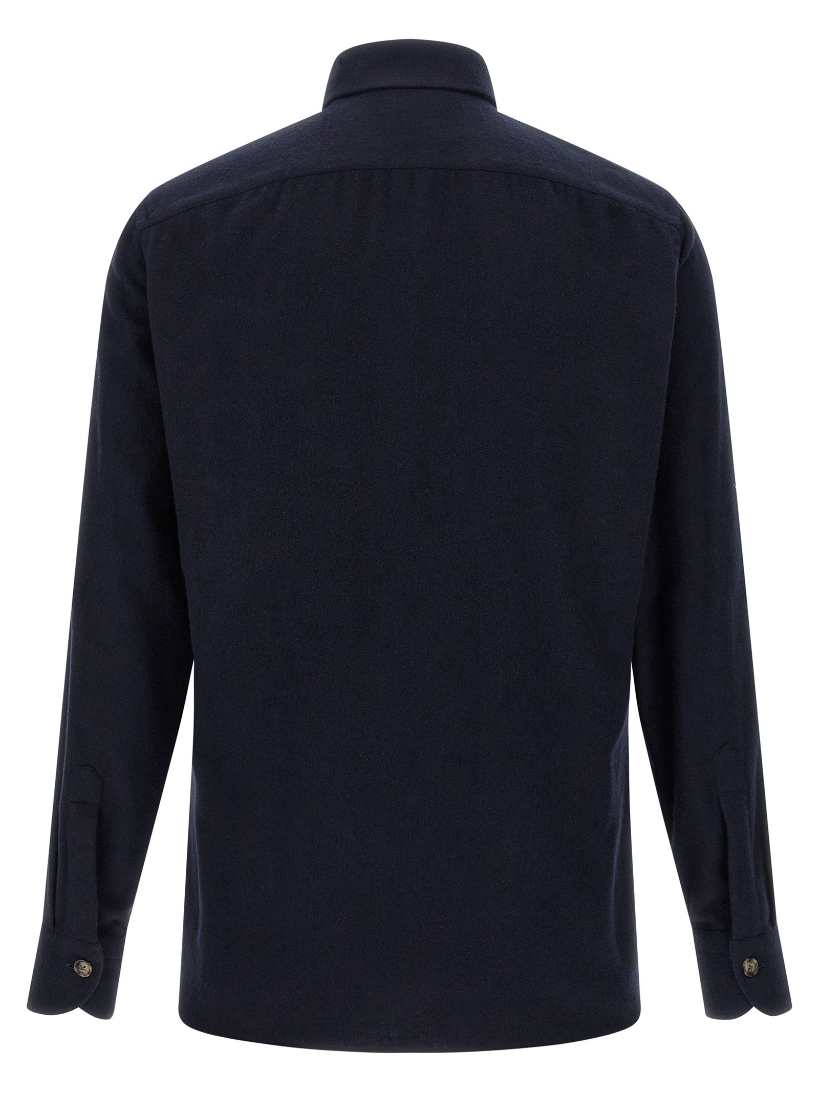 BORRIELLO Blue Cotton Men's Blouse
