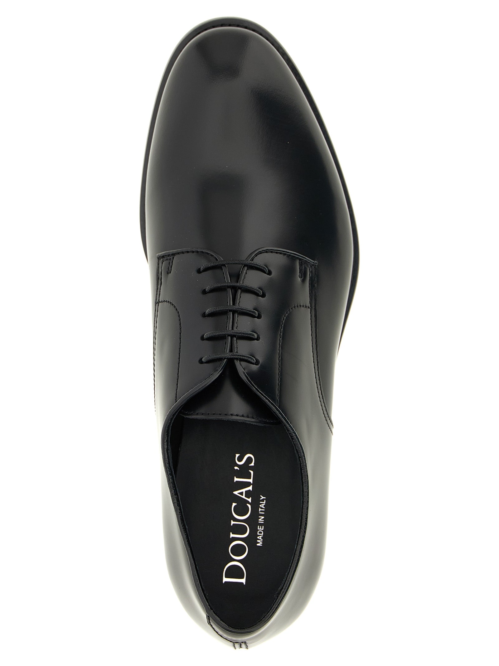 Doucal's Black Calfskin Oxfords And Men's Derbies