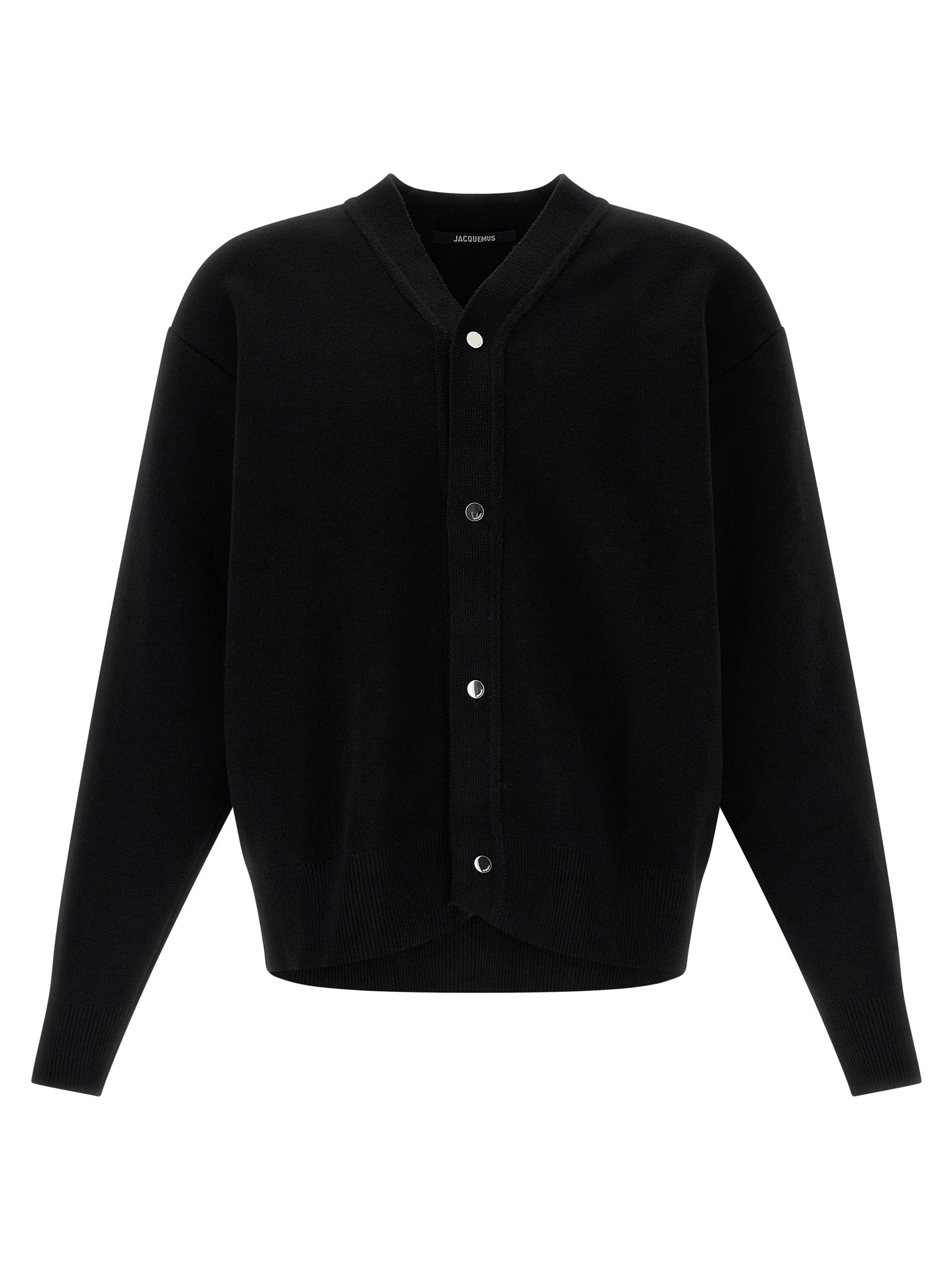 Jacquemus Black Merino Wool Men's Cardigan