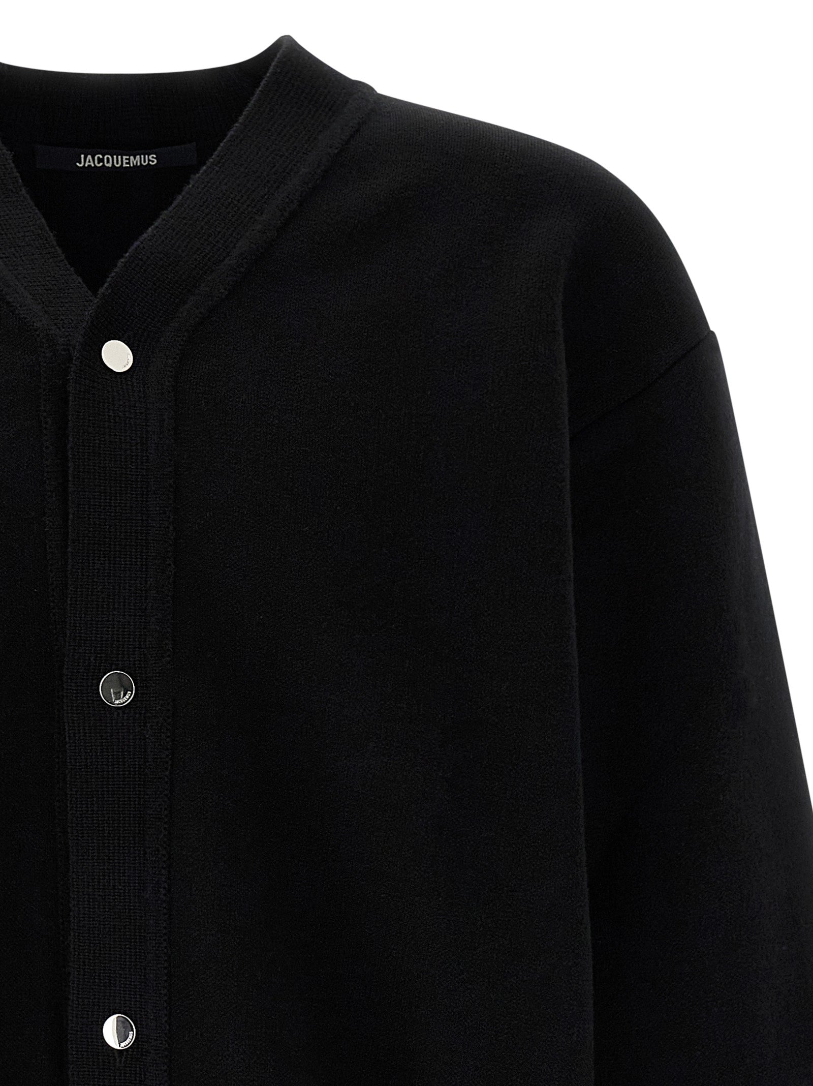 Jacquemus Black Merino Wool Men's Cardigan