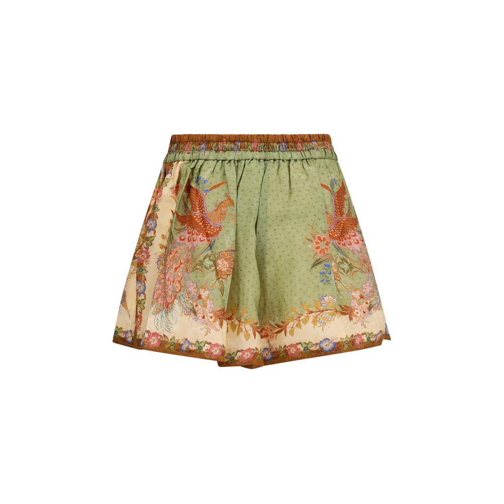 Zimmermann Multicolor Silk Bermuda Women's Shorts