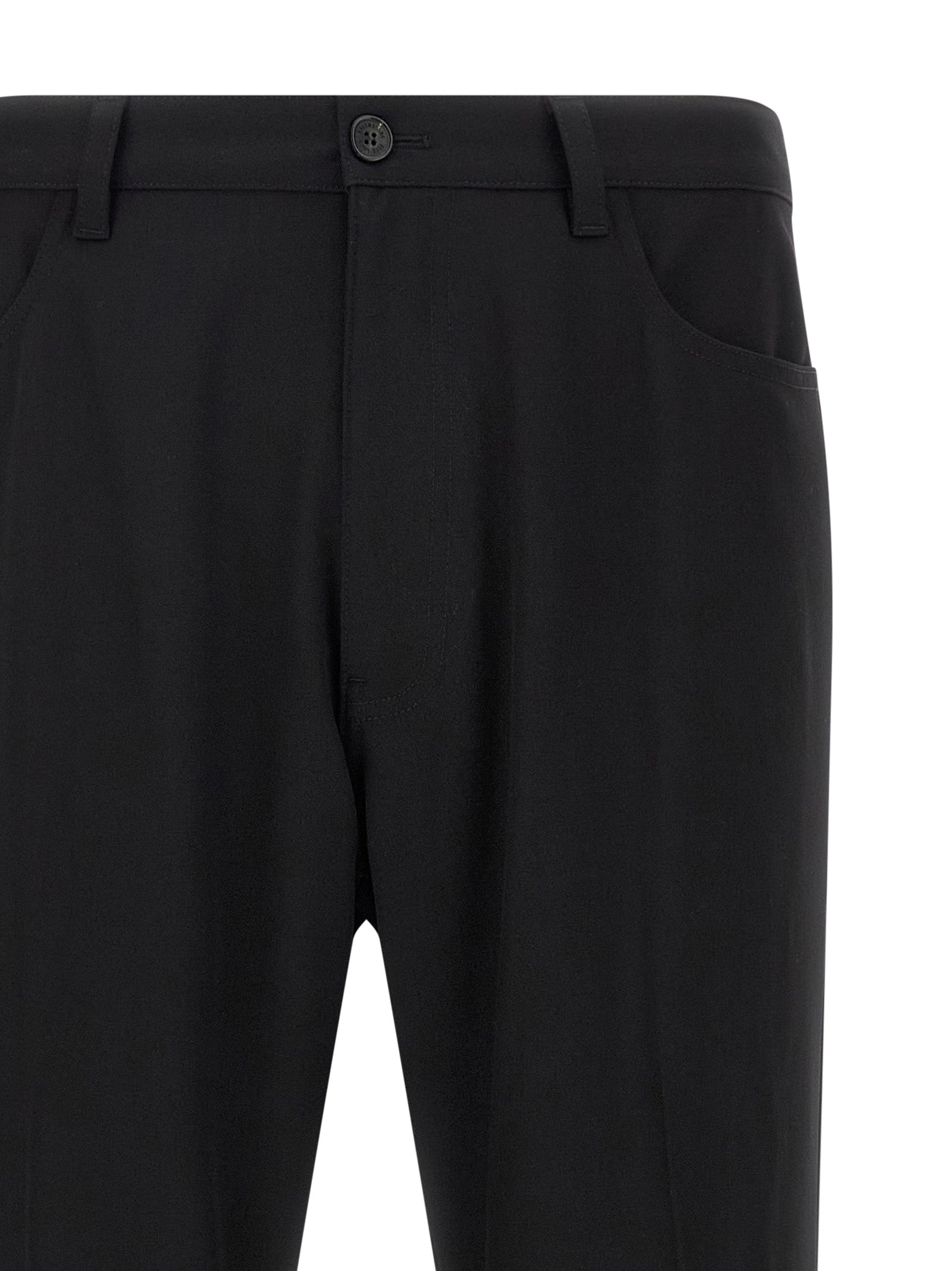 Balenciaga Black Wool Dress Men's Pants