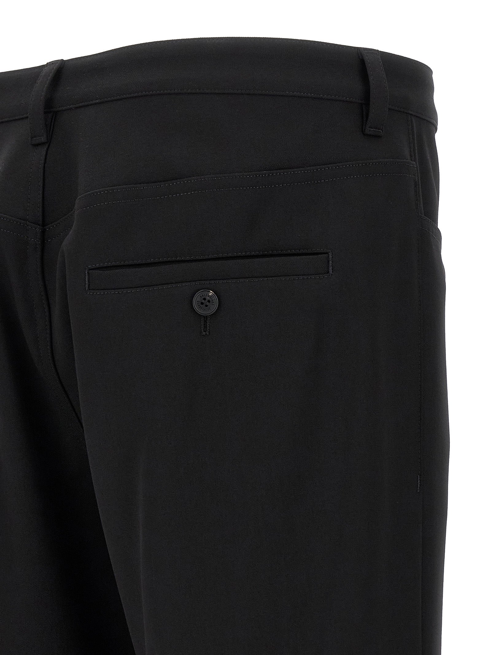 Balenciaga Black Wool Dress Men's Pants