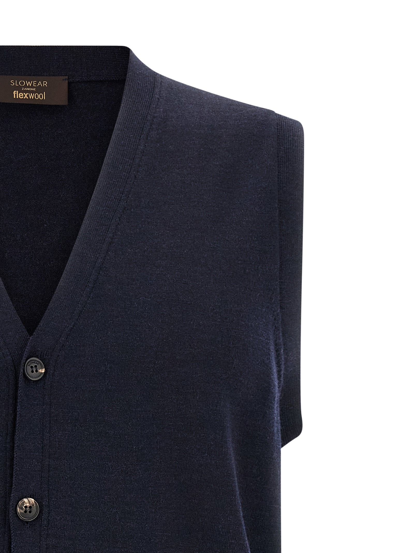 ZANONE Blue Virgin Wool Men's Cardigan