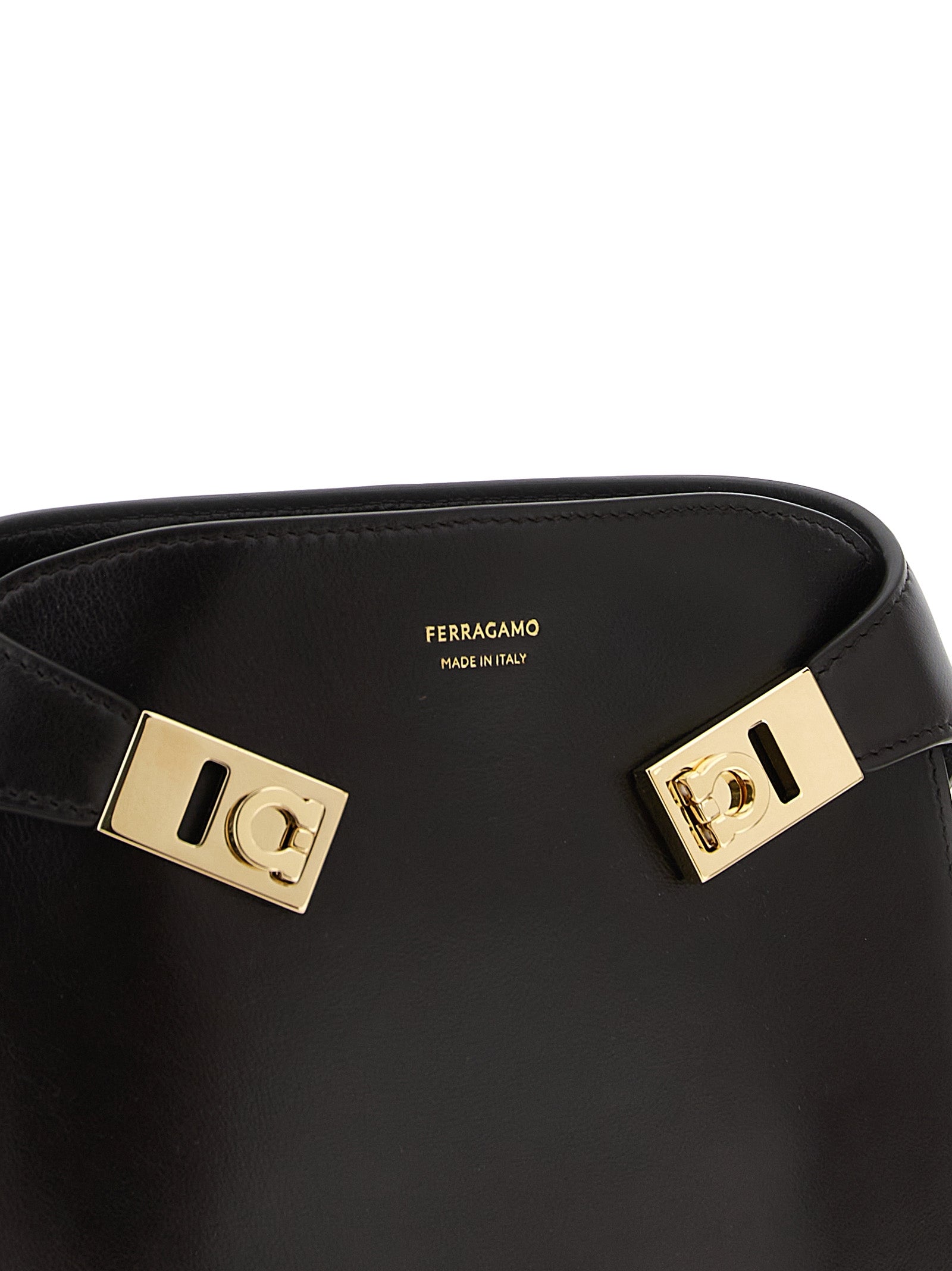 Ferragamo Brown Calfskin Crossbody Women's Bag
