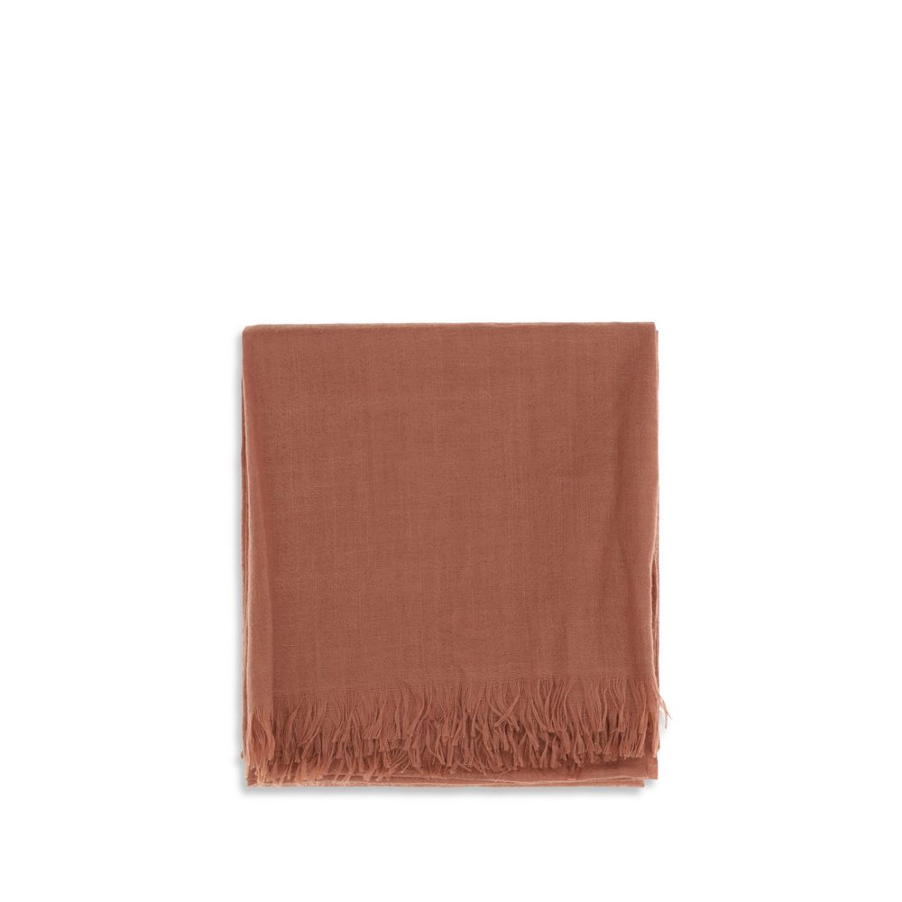 Brunello Cucinelli Orange Cashmere Women's Foulard