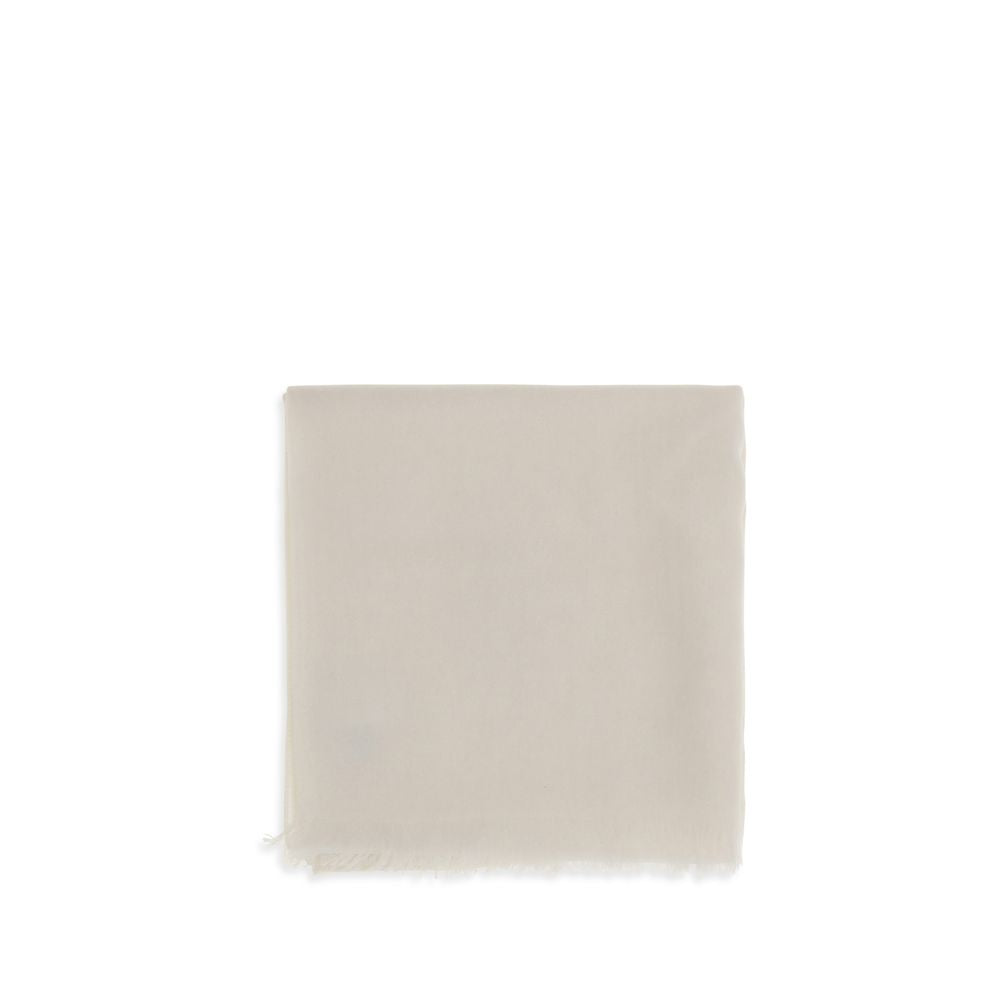 Brunello Cucinelli White Cashmere Women's Foulard