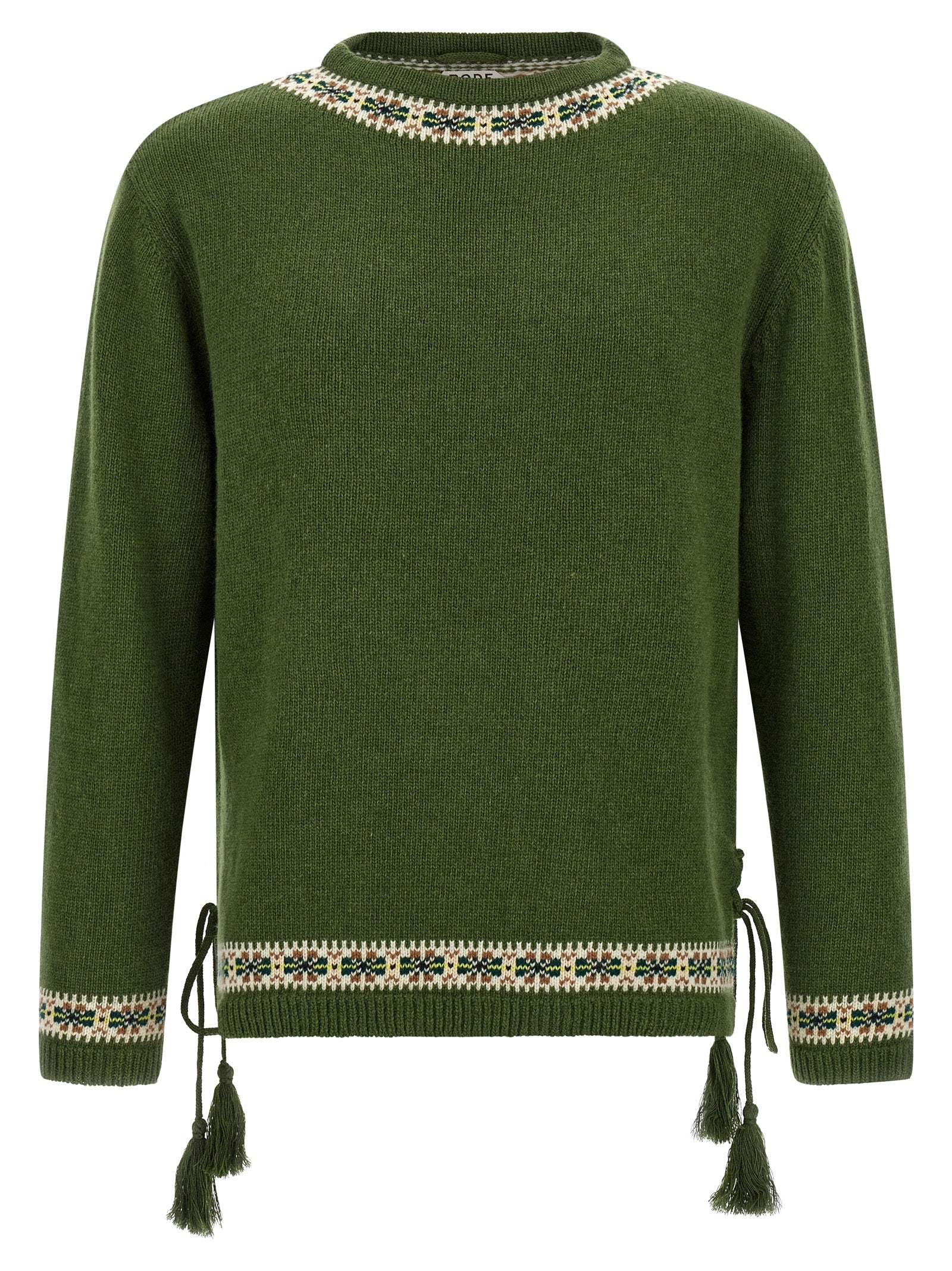 BODE Bicolor Virgin Wool Men's Cardigan