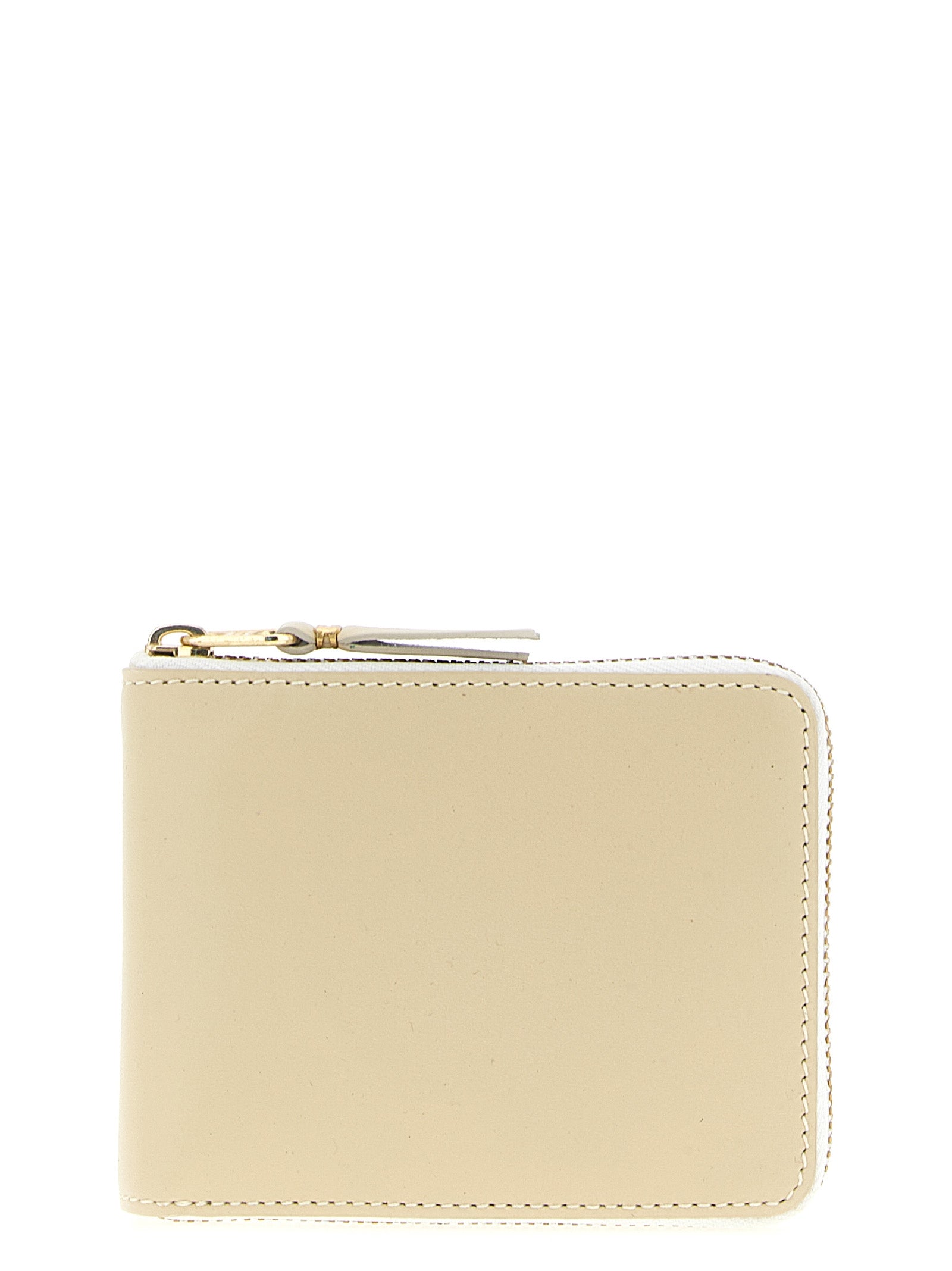 Comme Des Garçons Beige Calfskin  Cardholder