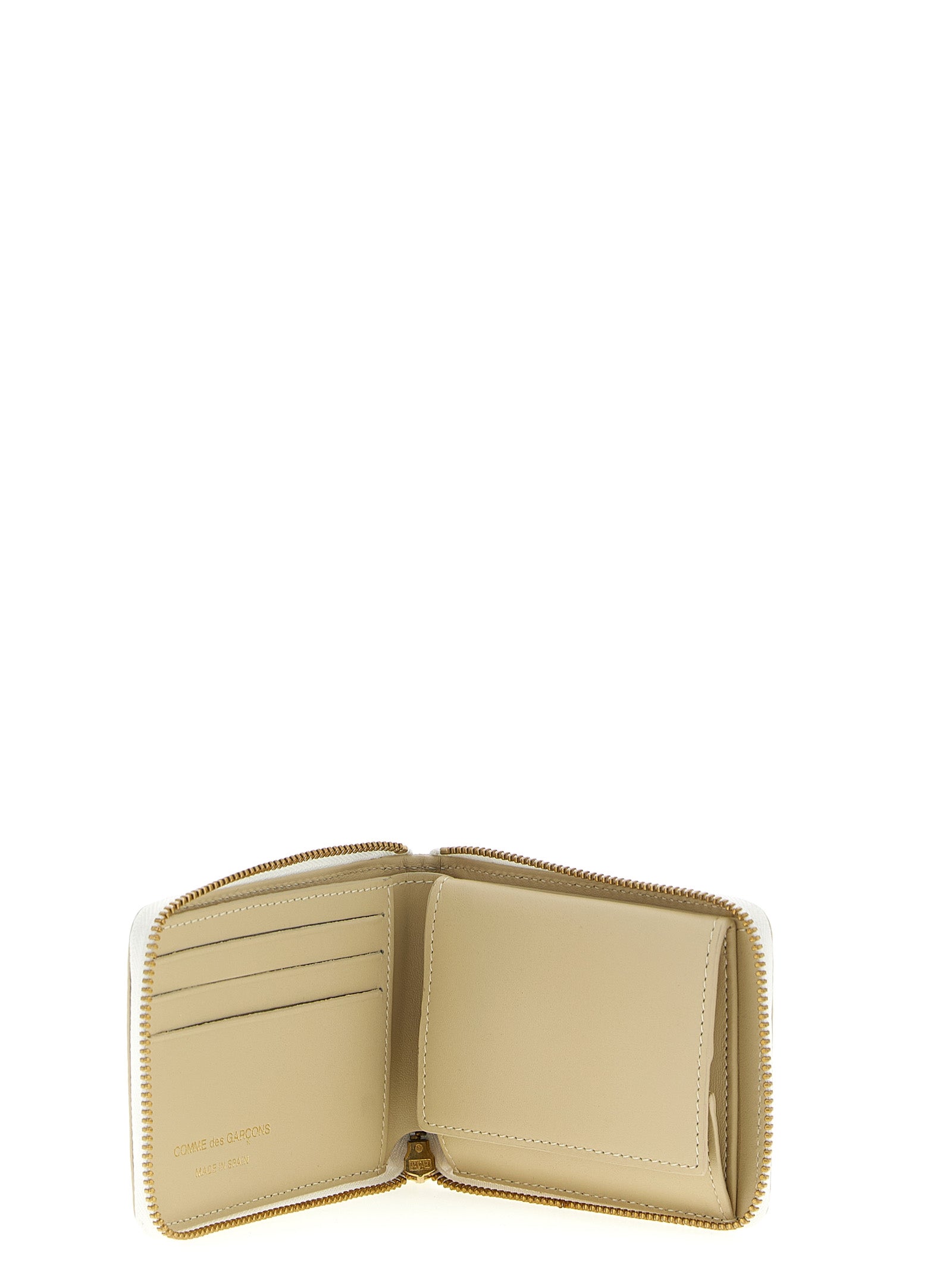 Comme Des Garçons Beige Calfskin  Cardholder