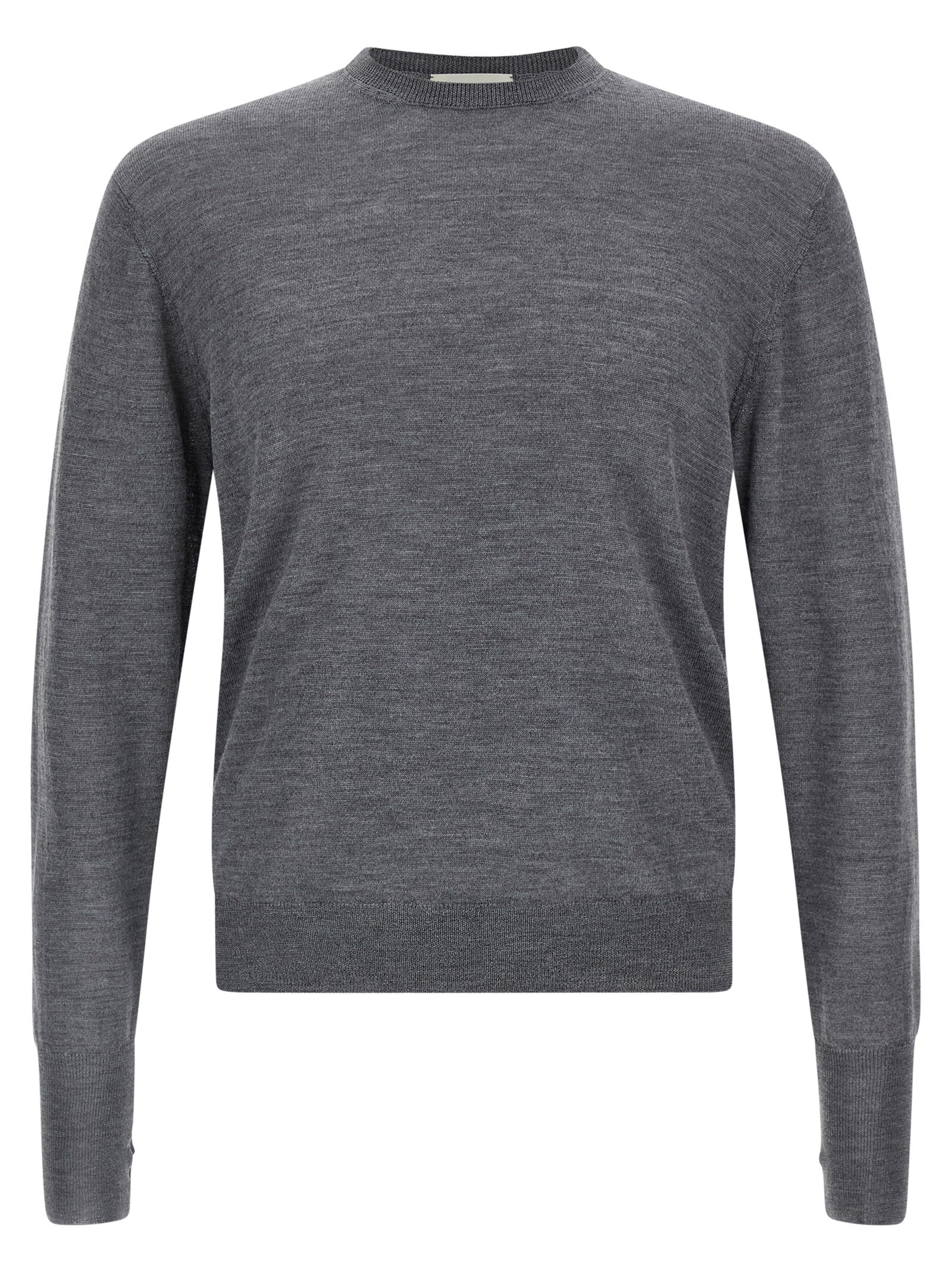 MA'RY'YA Gray Virgin Wool Men's Cardigan