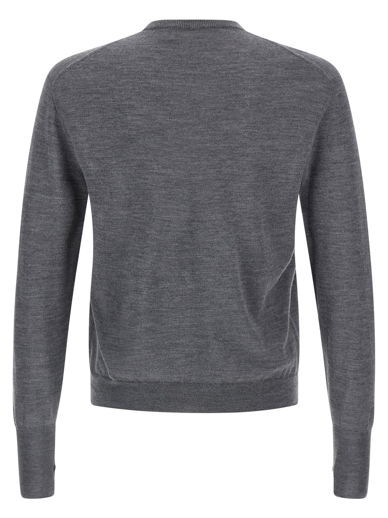 MA'RY'YA Gray Virgin Wool Men's Cardigan
